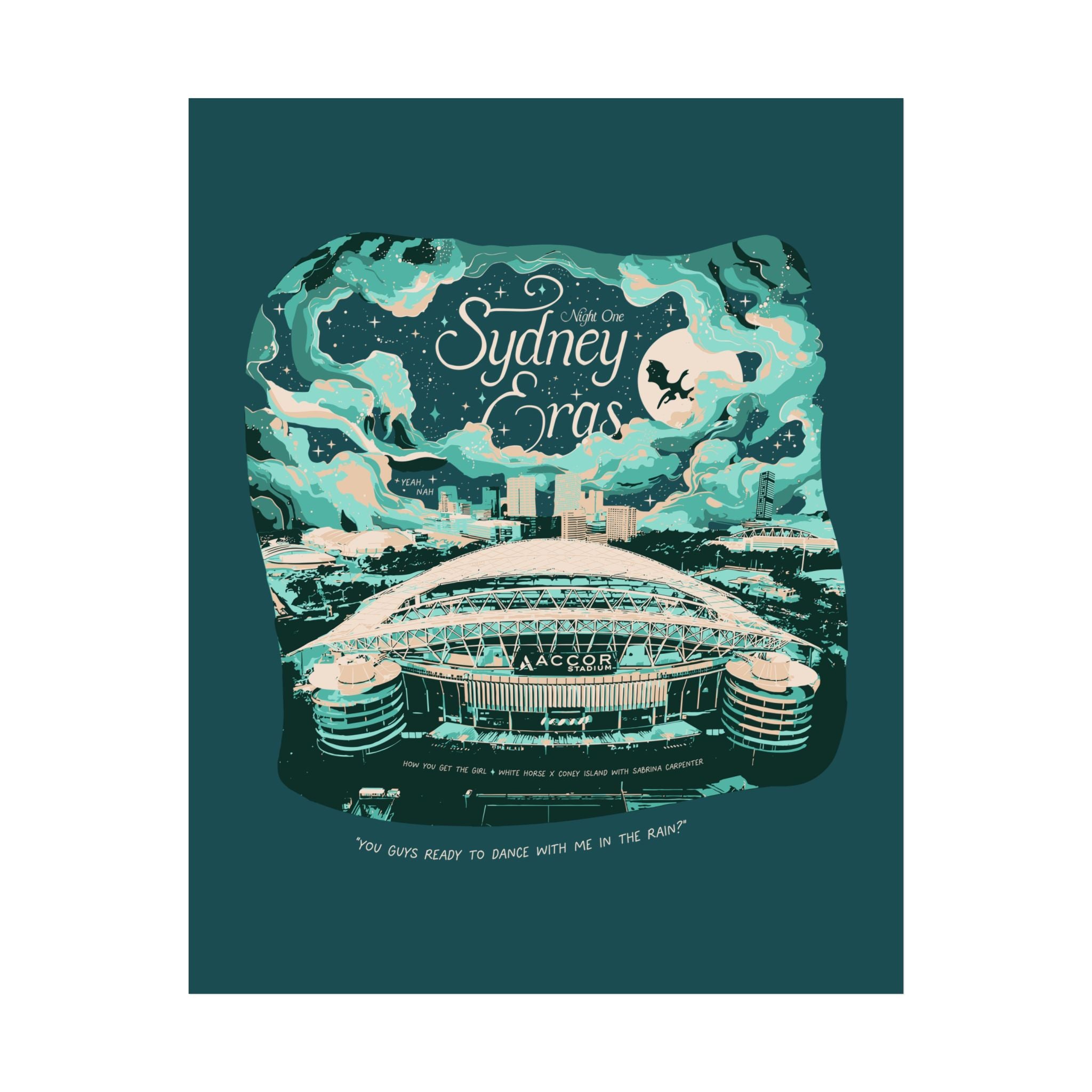 Emerald Night One Sydney Eras Tour Poster