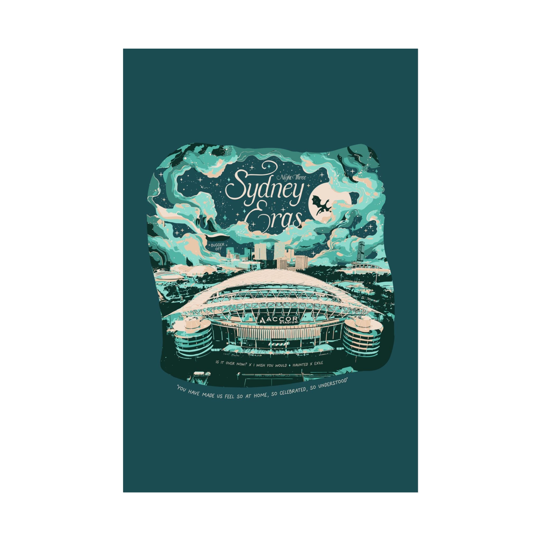 Emerald Night Three Sydney Eras Tour Poster