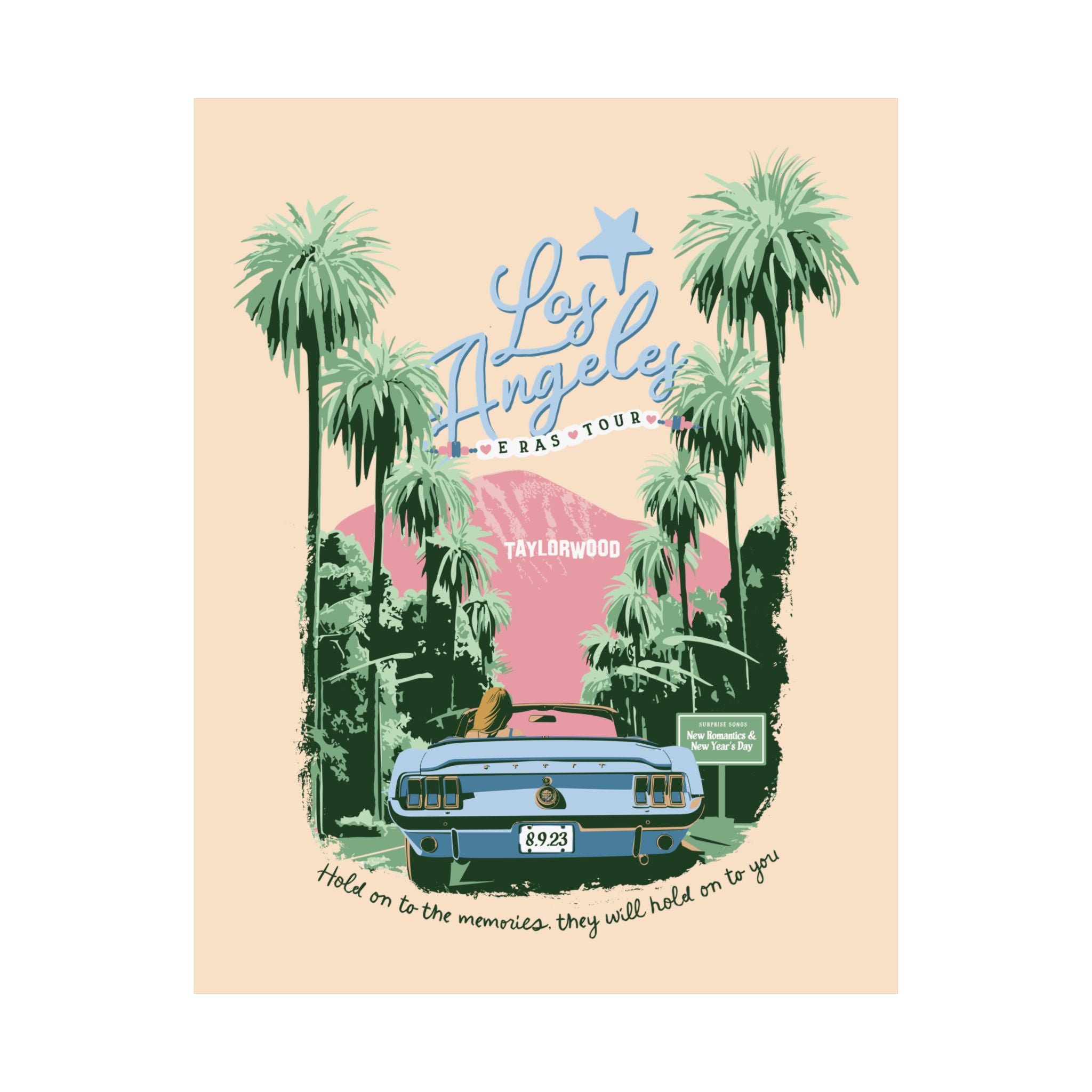 Los Angeles Eras Night Six Taylorwood Poster