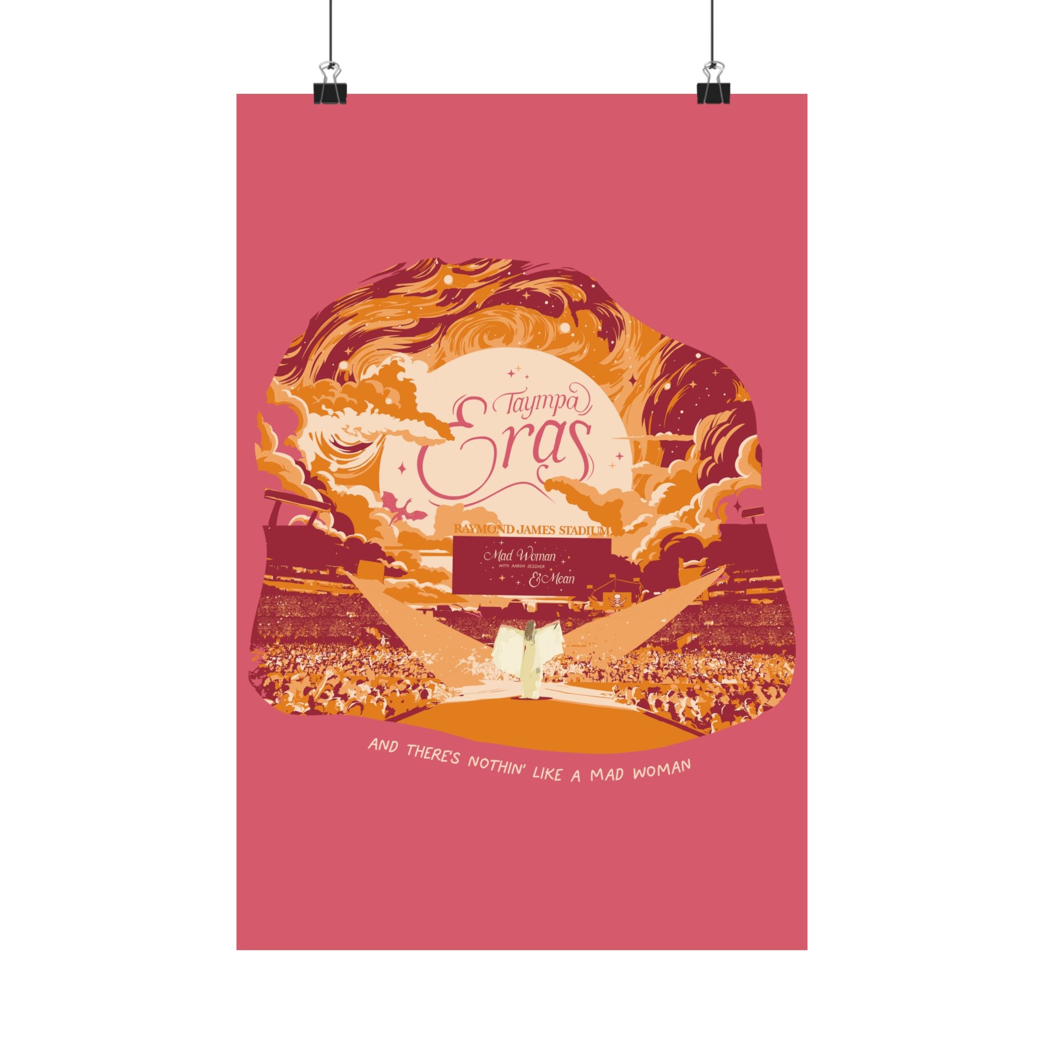 Pink Night Three Tampa Eras Tour Poster