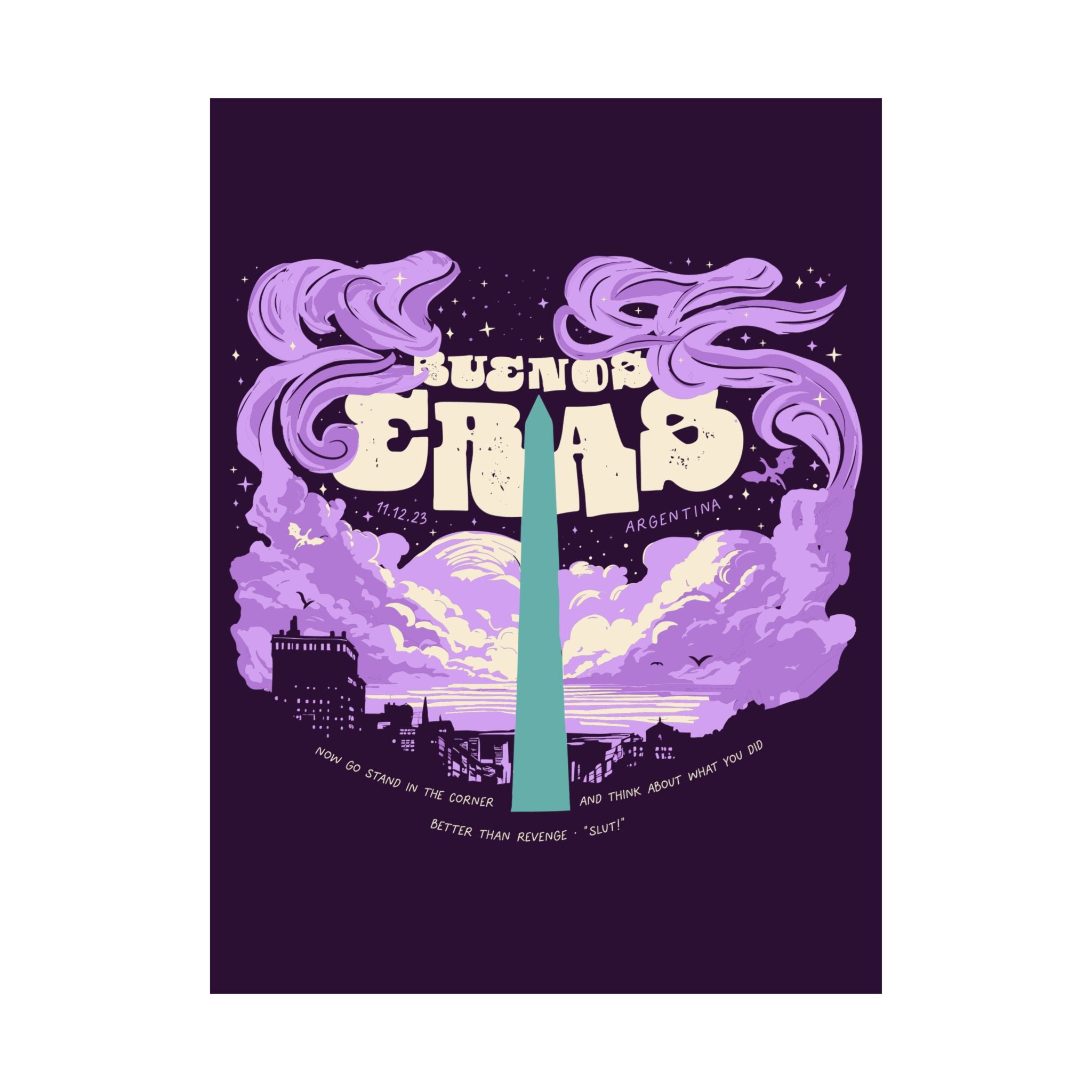 Purple Night Three Buenos Aires Eras Tour Poster