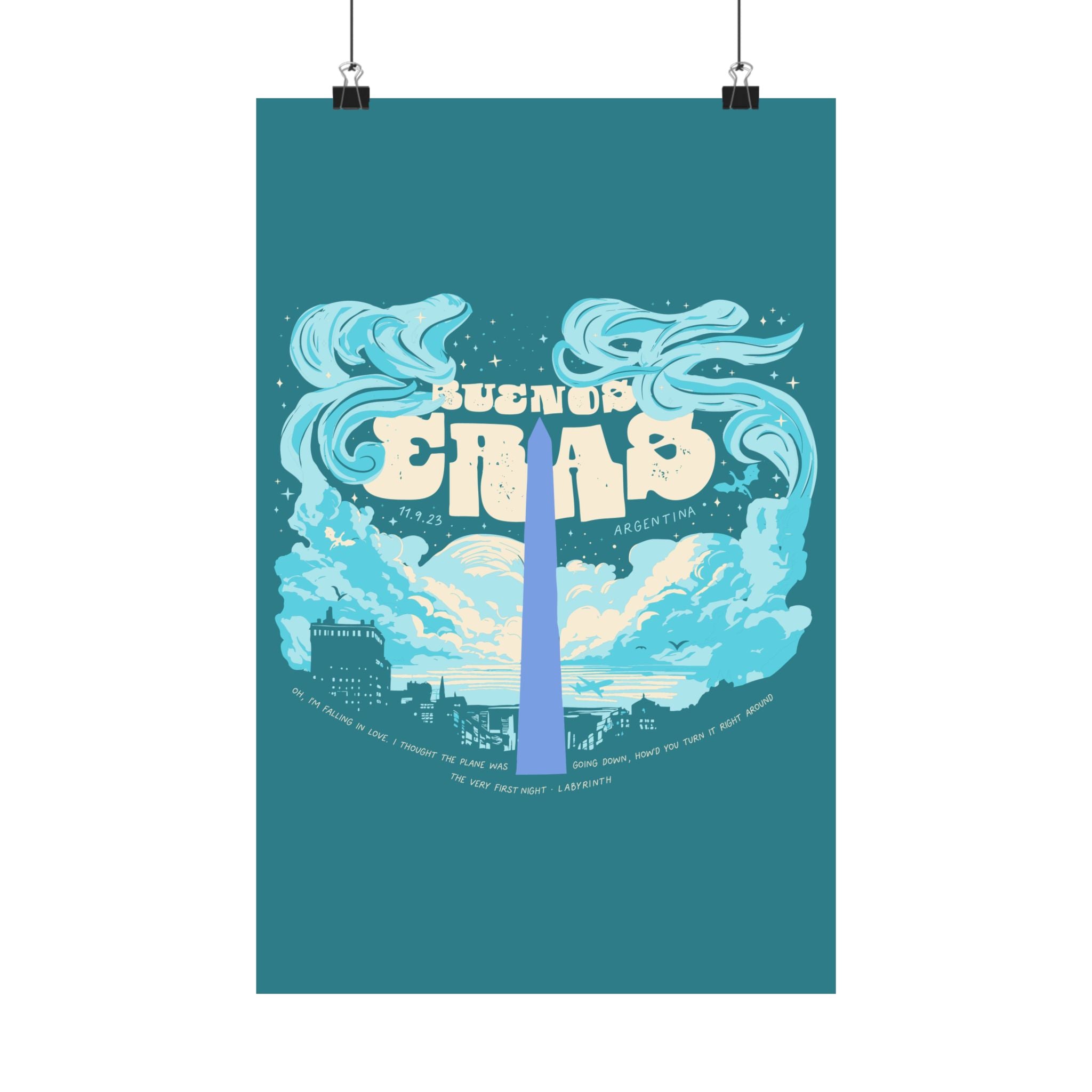 Blue Night One Buenos Aires Eras Tour Poster