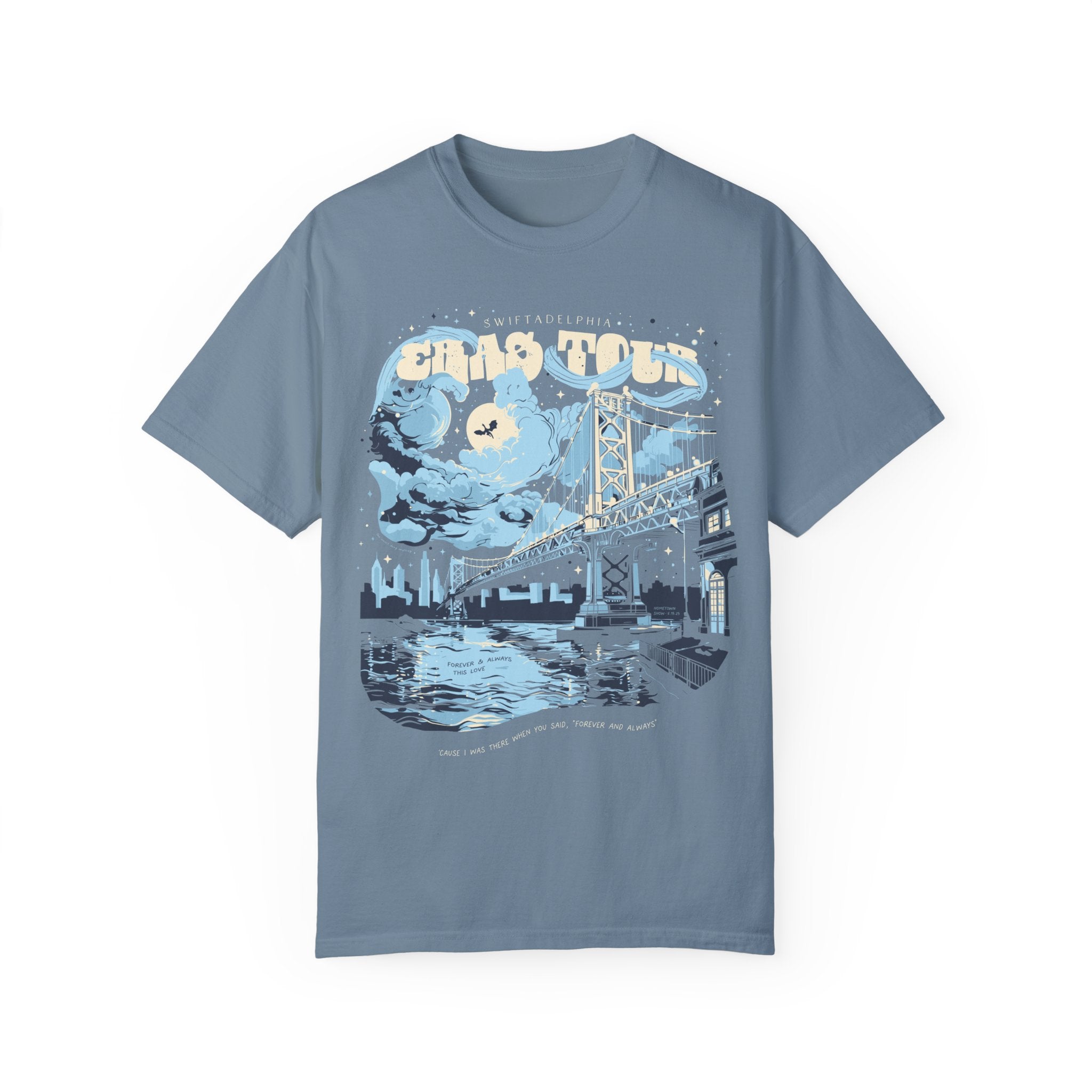 Night Two Swiftadelphia Skyline Single Sided Eras Tour Shirt