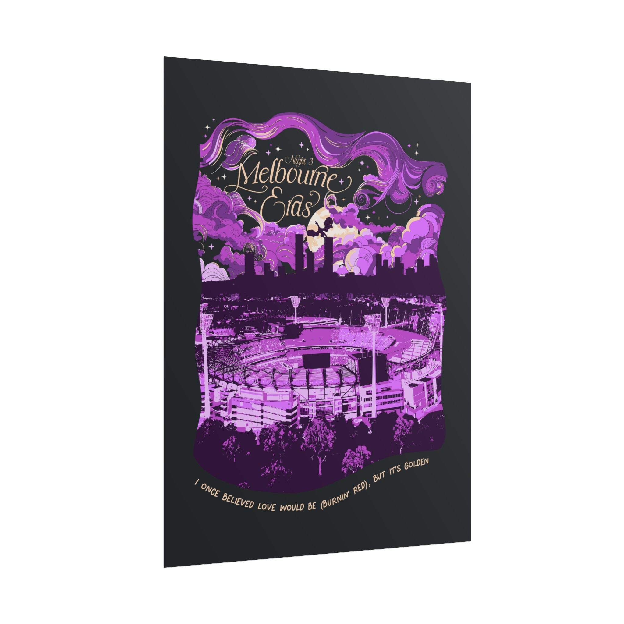 Black Night Three Melbourne Eras Tour Poster