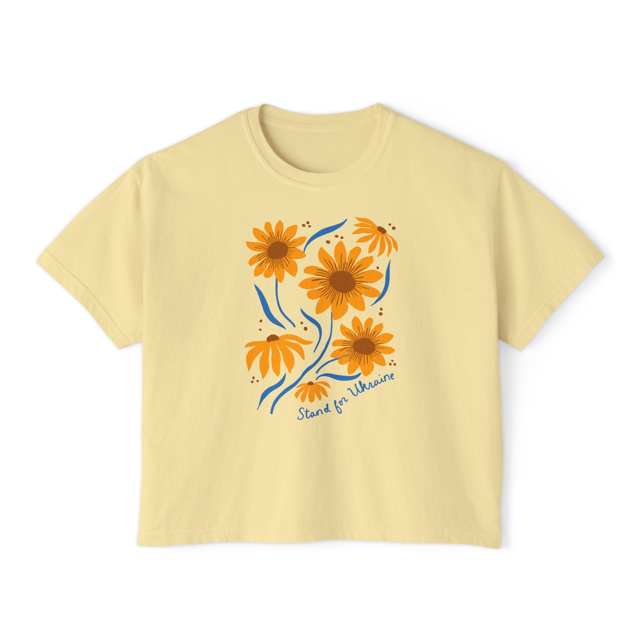Stand For Ukraine Comfort Colors Crop Top