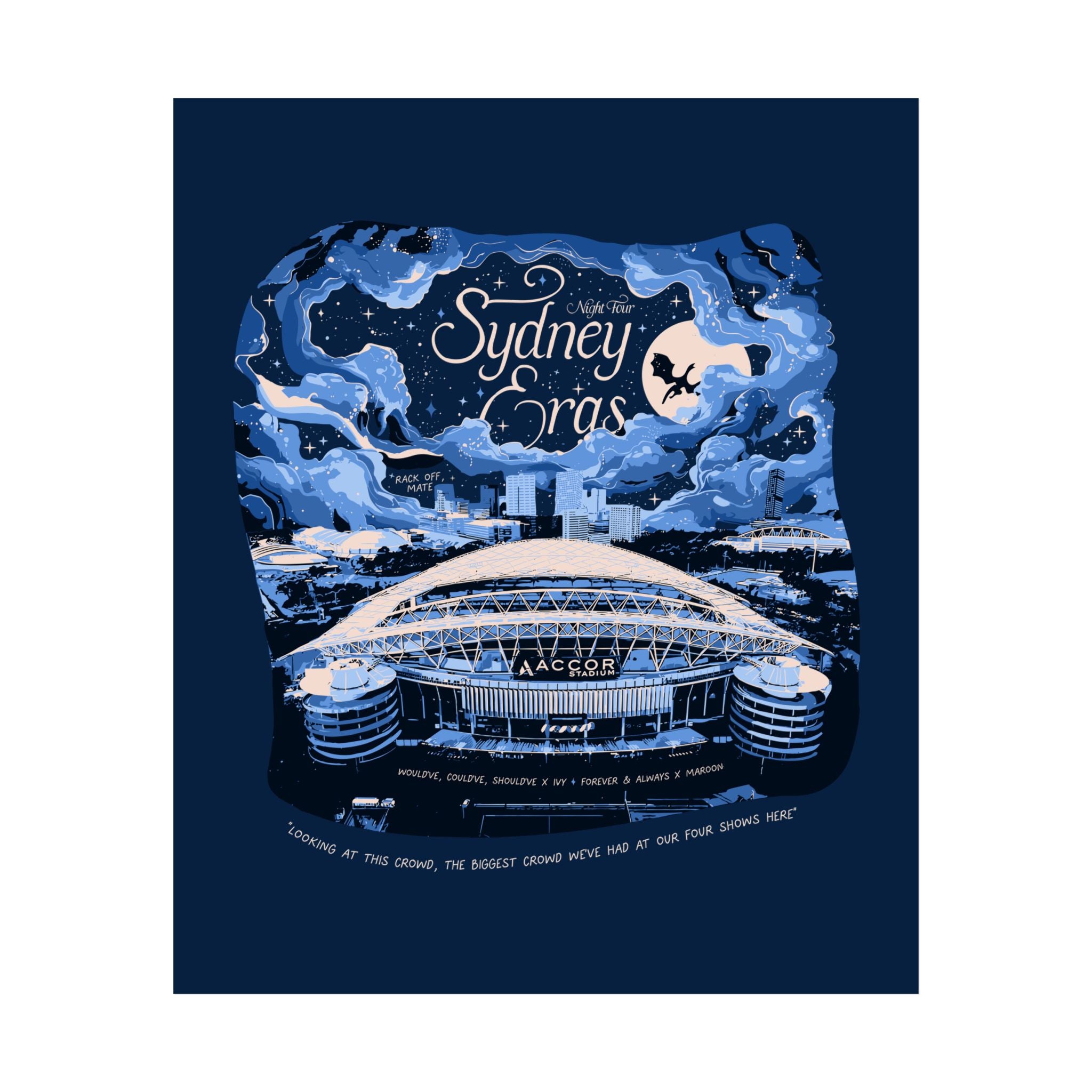 Navy Night Four Sydney Eras Tour Poster