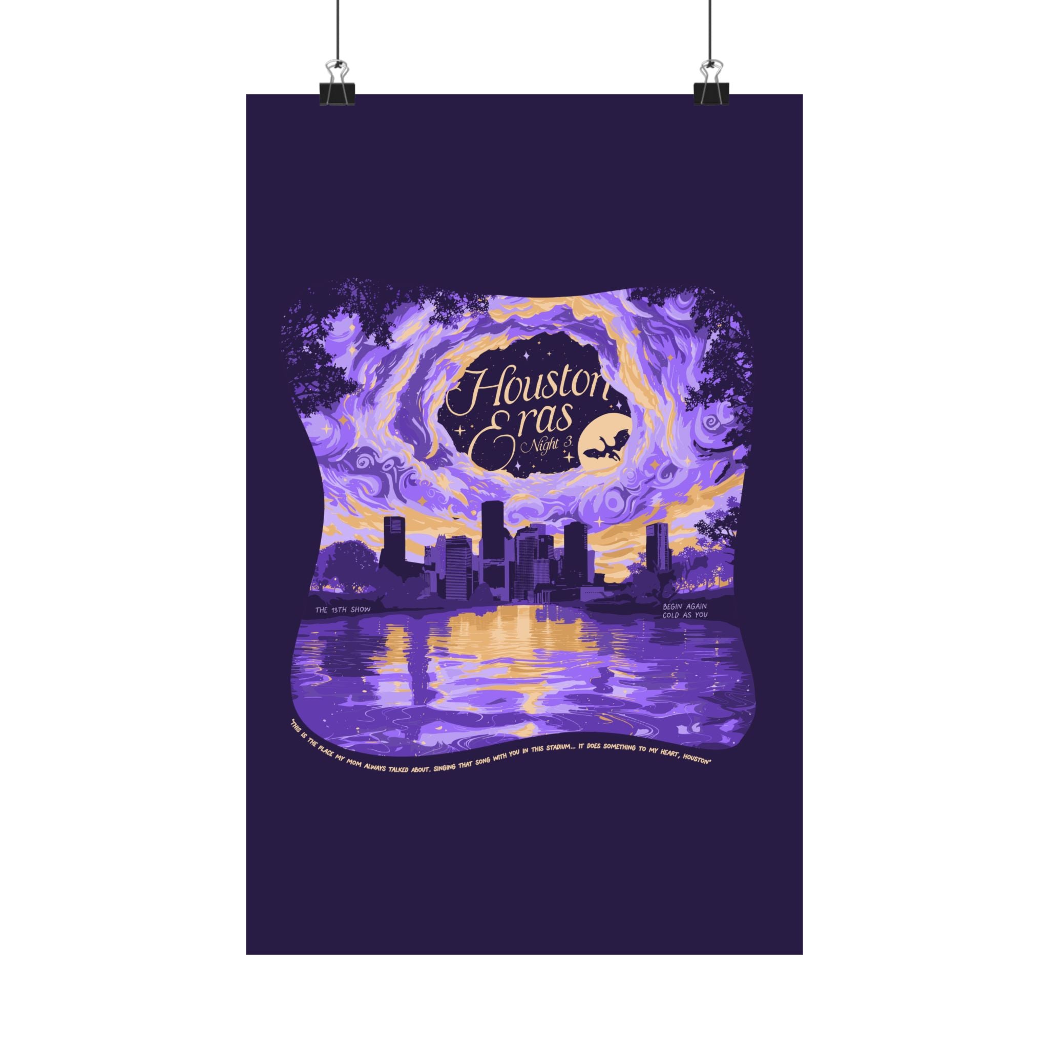 Purple Night Three Houston Eras Poster