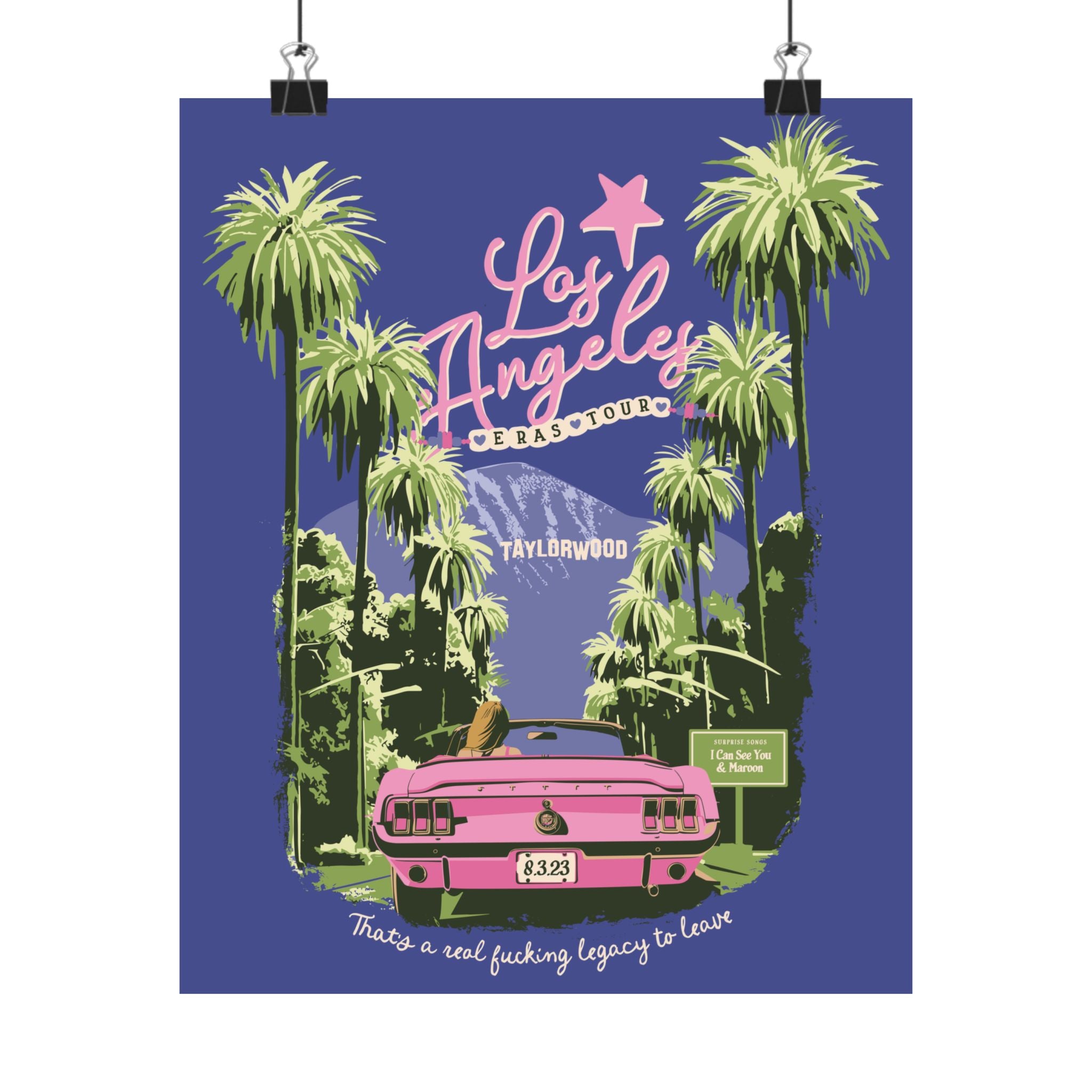 Los Angeles Eras Night One Taylorwood Poster