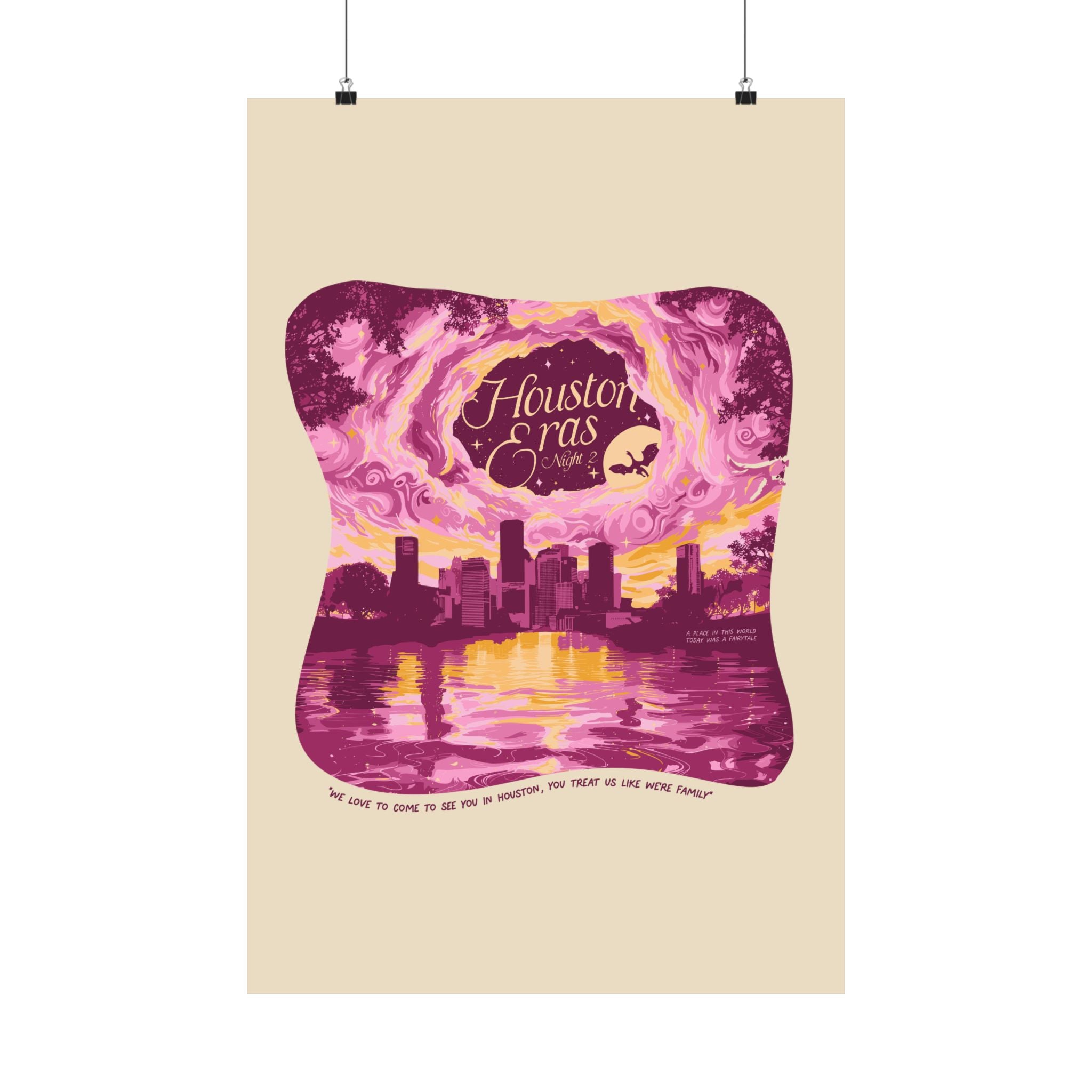 Maroon Surprise Song Dress Night Two Houston Eras Tour Poster