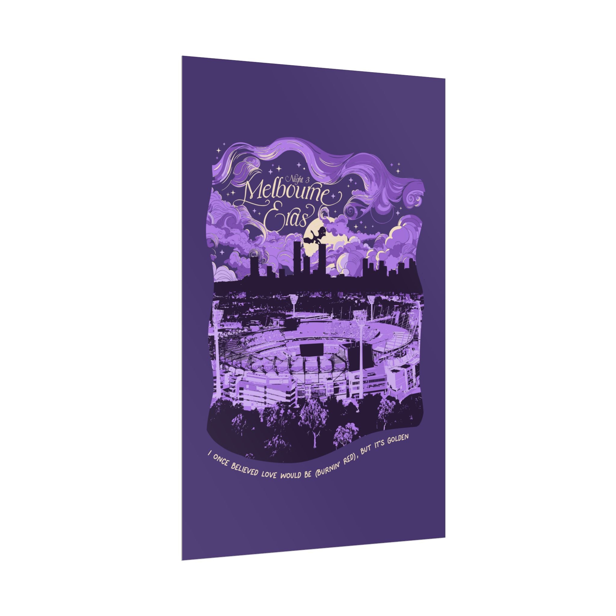 Purple Night Three Melbourne Eras Tour Poster