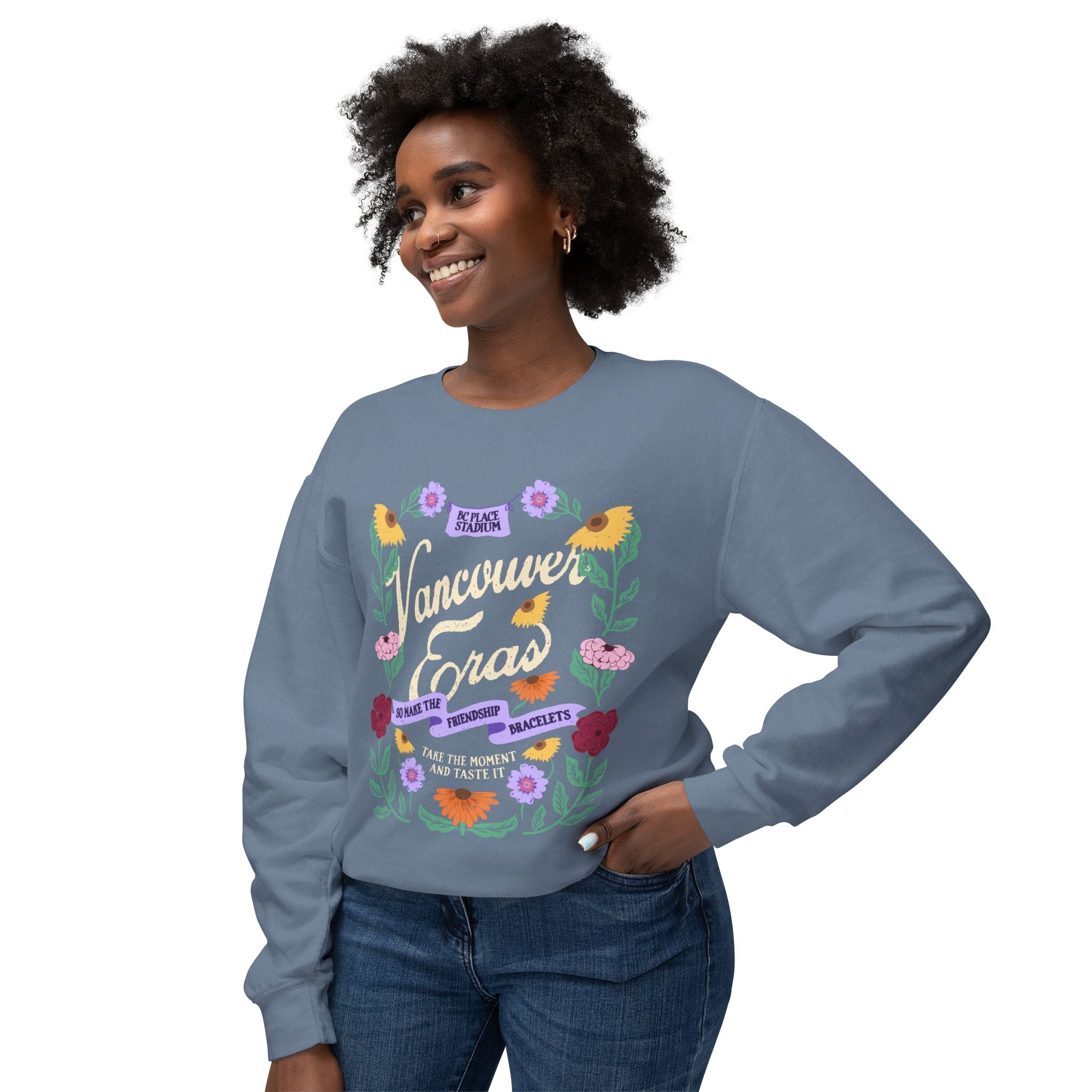 Vancouver Eras Floral Surprise Song Piano Lightweight Crewneck