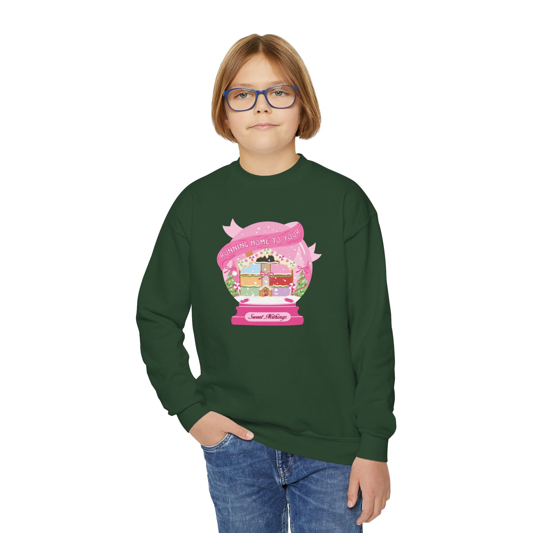 Kid's Running Home To Your Sweet Nothings Crewneck Sweatshirt