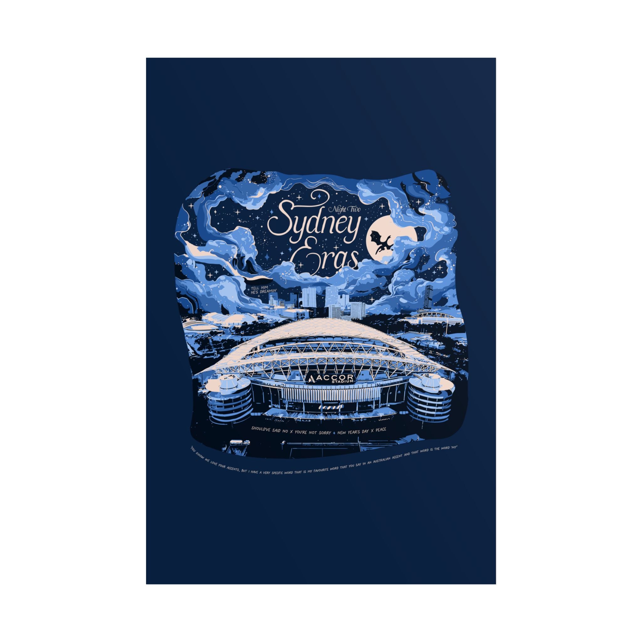 Navy Night Two Sydney Eras Tour Poster