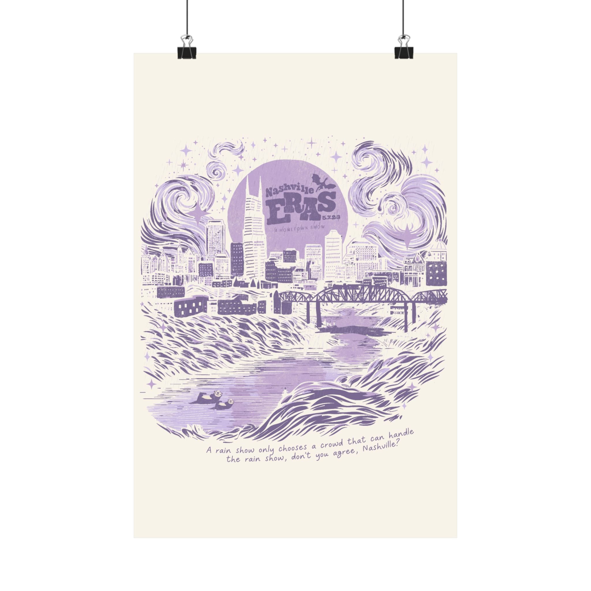 Night Three Nashville Eras Tour Skyline Poster