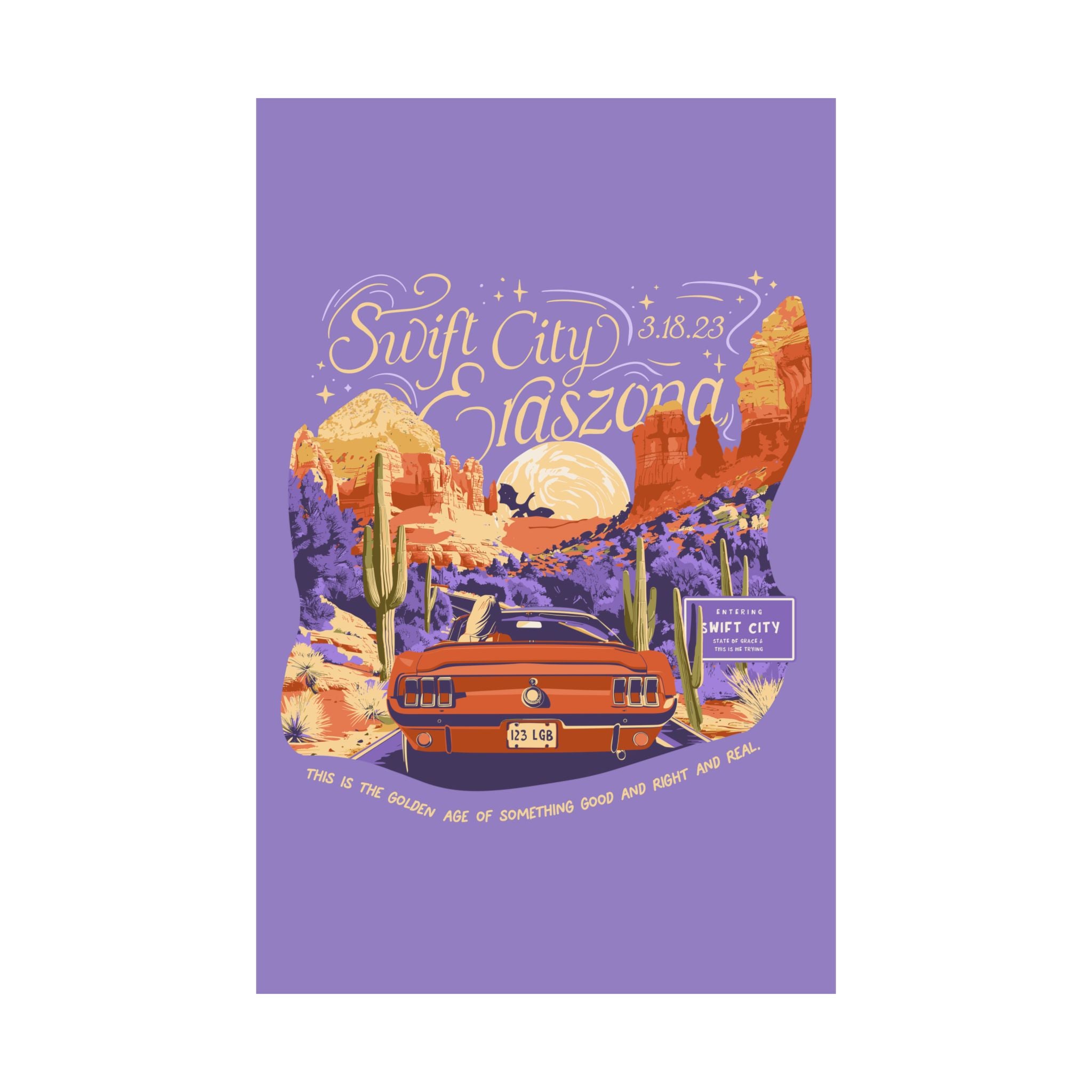 Purple Night Two Sedona Drive Eraszona Tour Poster