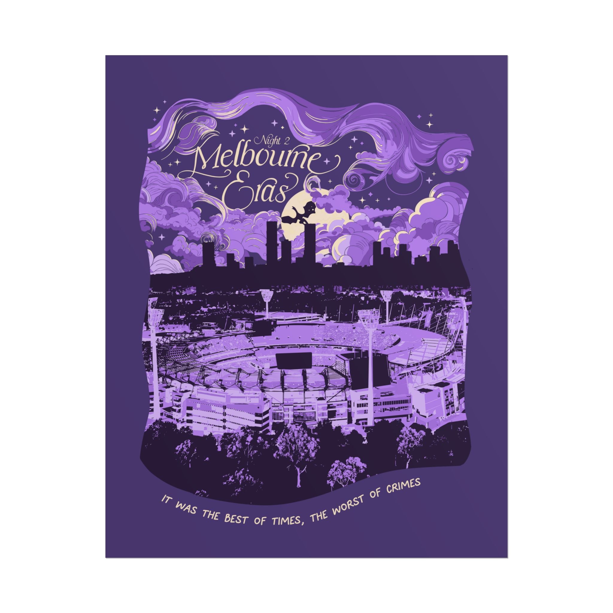 Purple Night Two Melbourne Eras Tour Poster