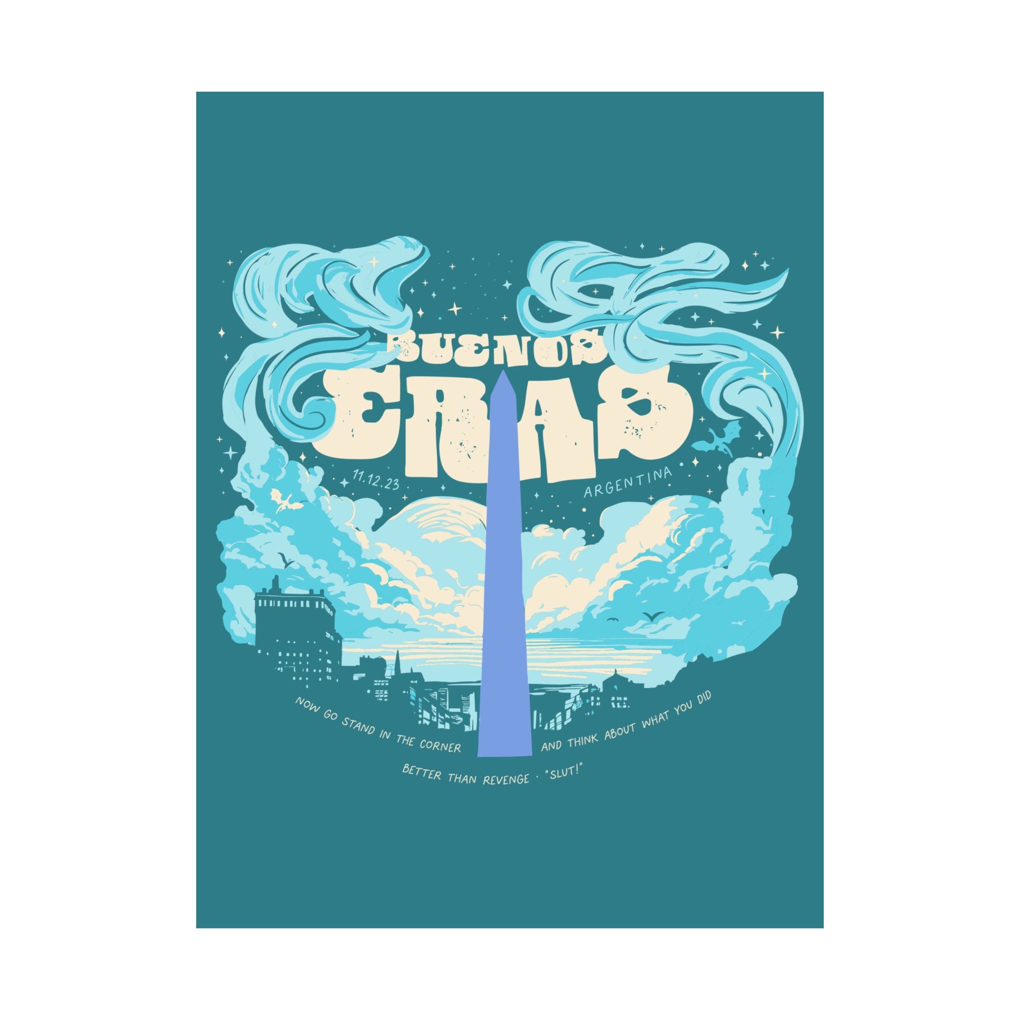 Blue Night Three Buenos Aires Eras Tour Poster