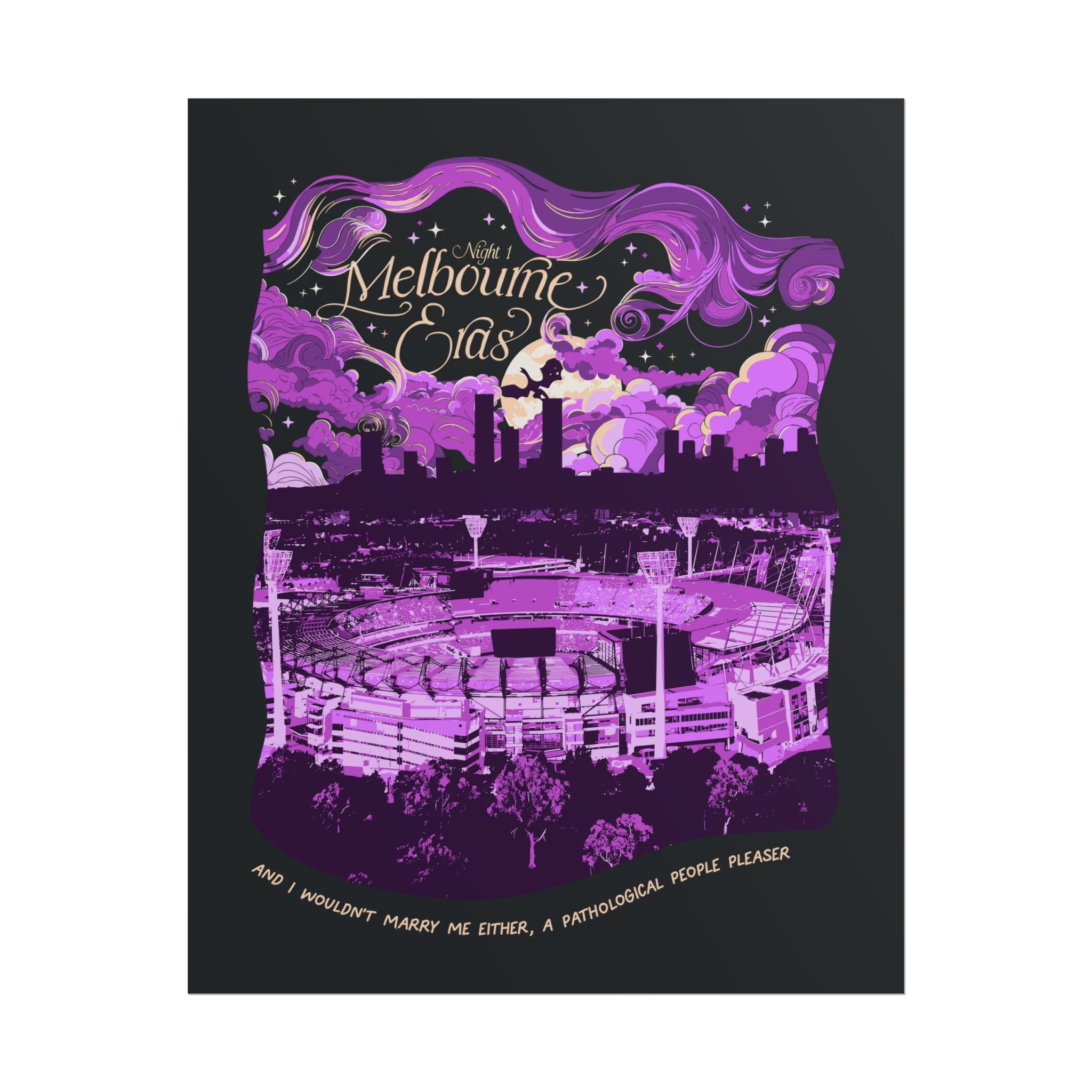 Black Night One Melbourne Eras Tour Poster
