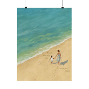 Best Day on the Beach with Latino Mom & Son Print