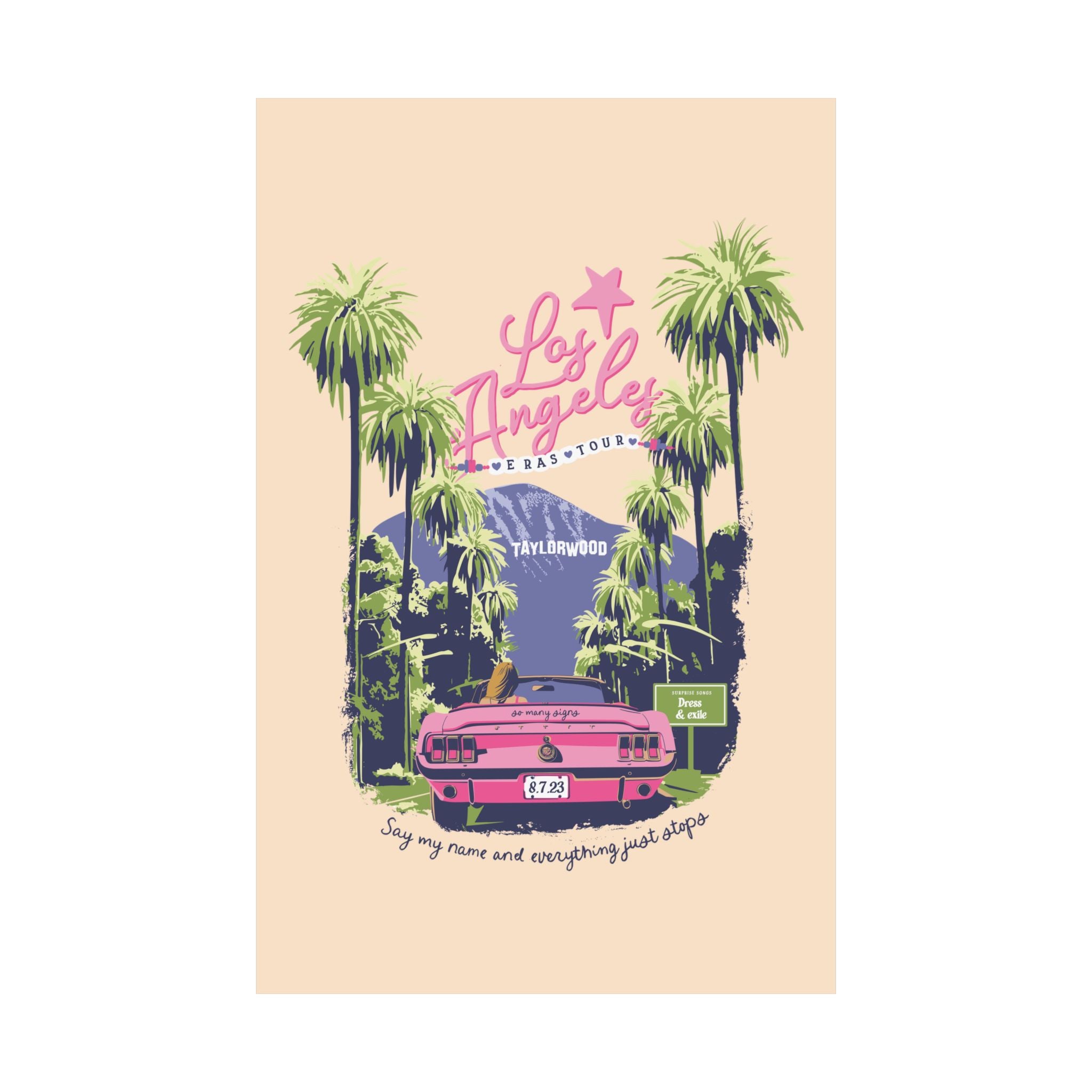 Los Angeles Eras Night Four Taylorwood Poster
