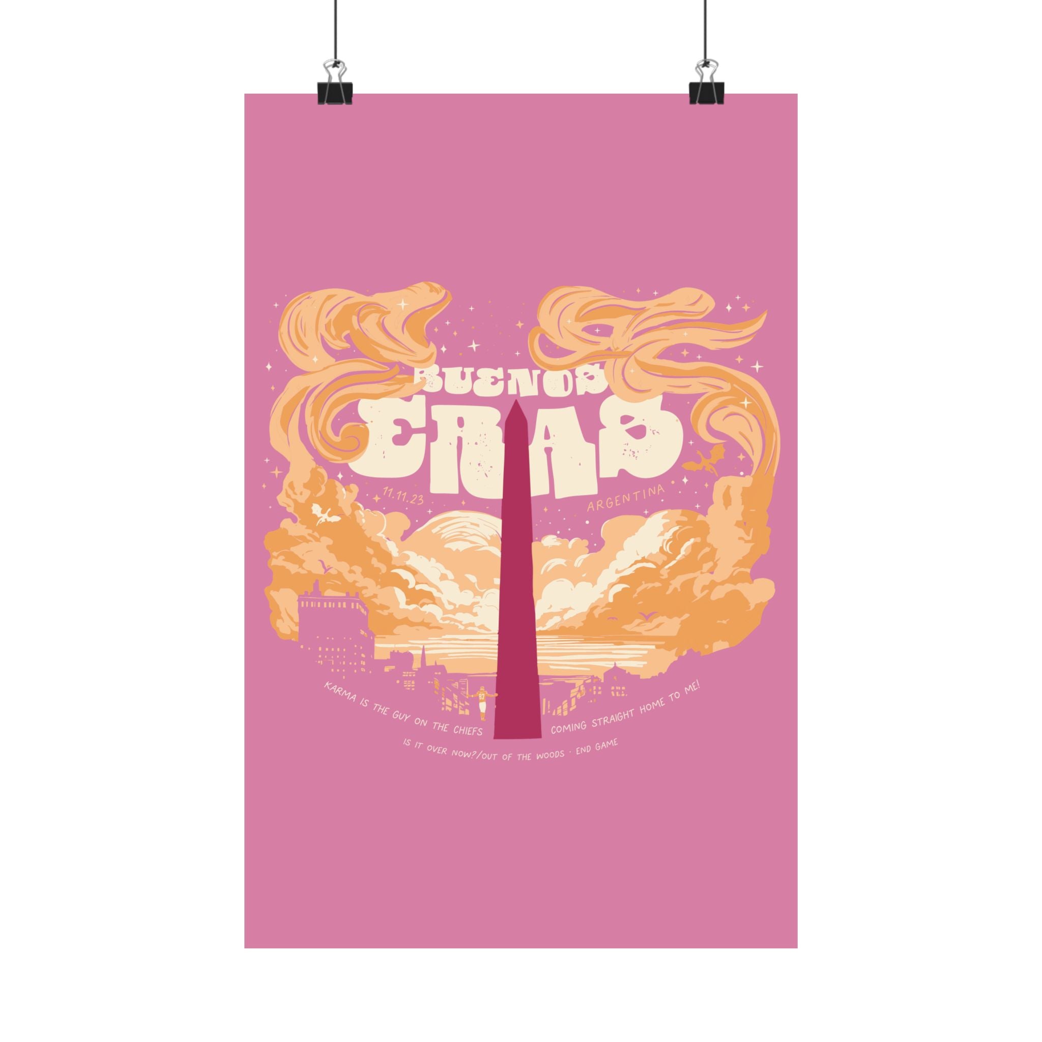Pink Night Two Buenos Aires Eras Tour Poster