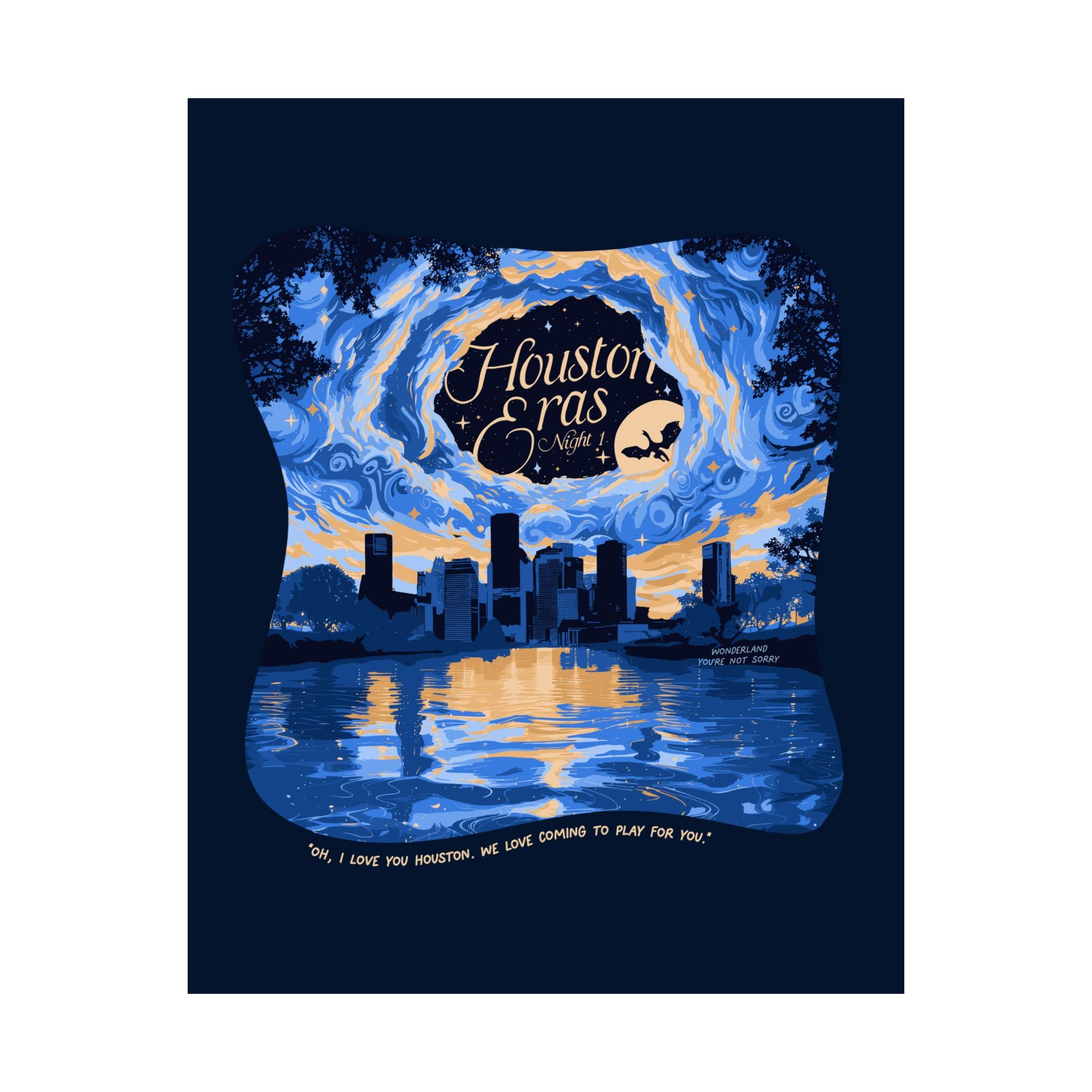 Navy Night One Houston Eras Tour Poster