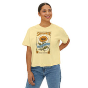 Sunflower Fields Forever Comfort Colors Crop Top