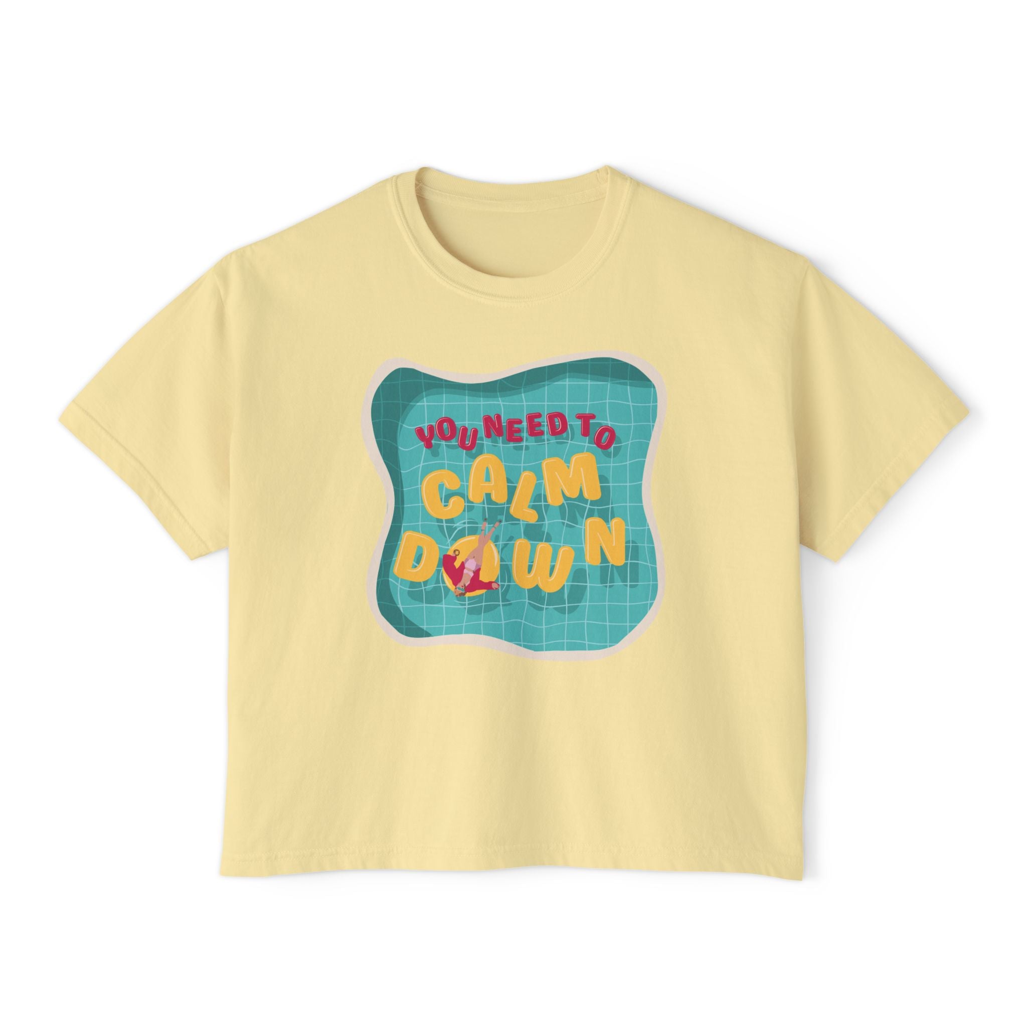 Calm Down Comfort Colors Crop Top