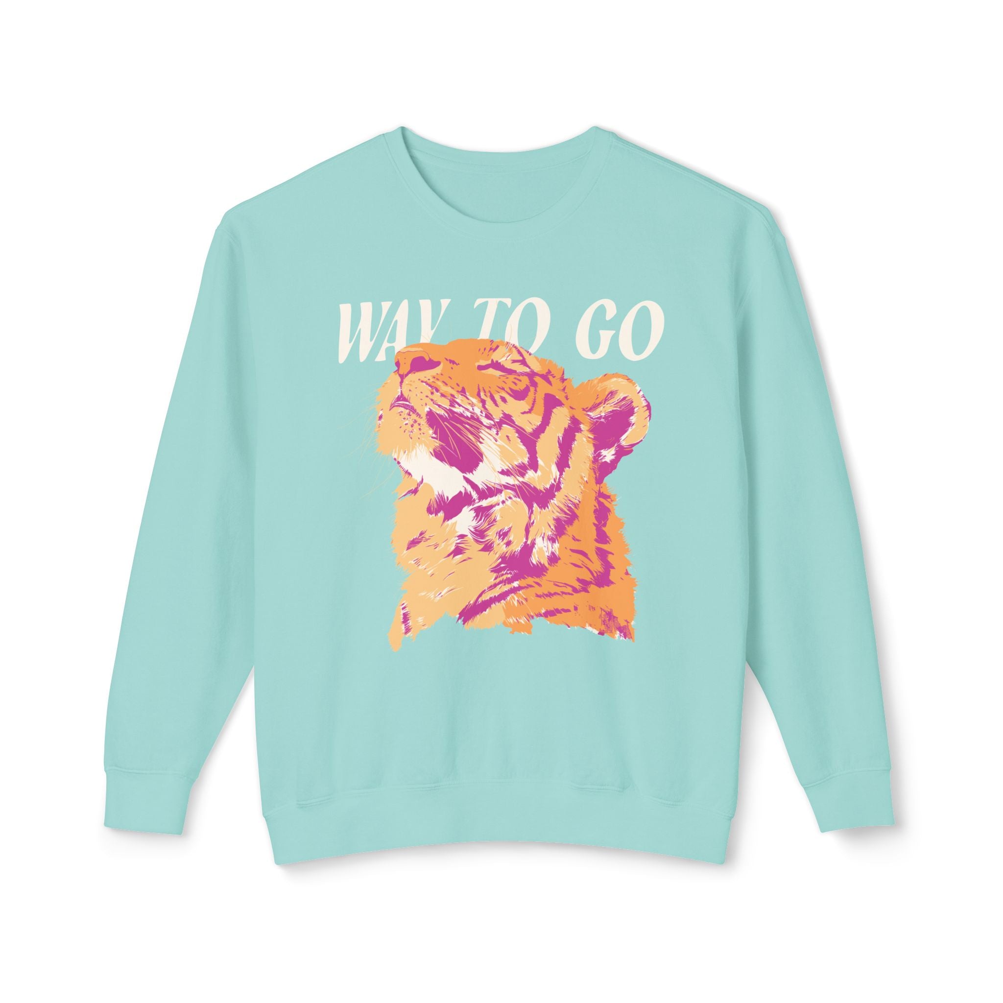Way To Go Tiger Lightweight Comfort Colors Crewneck