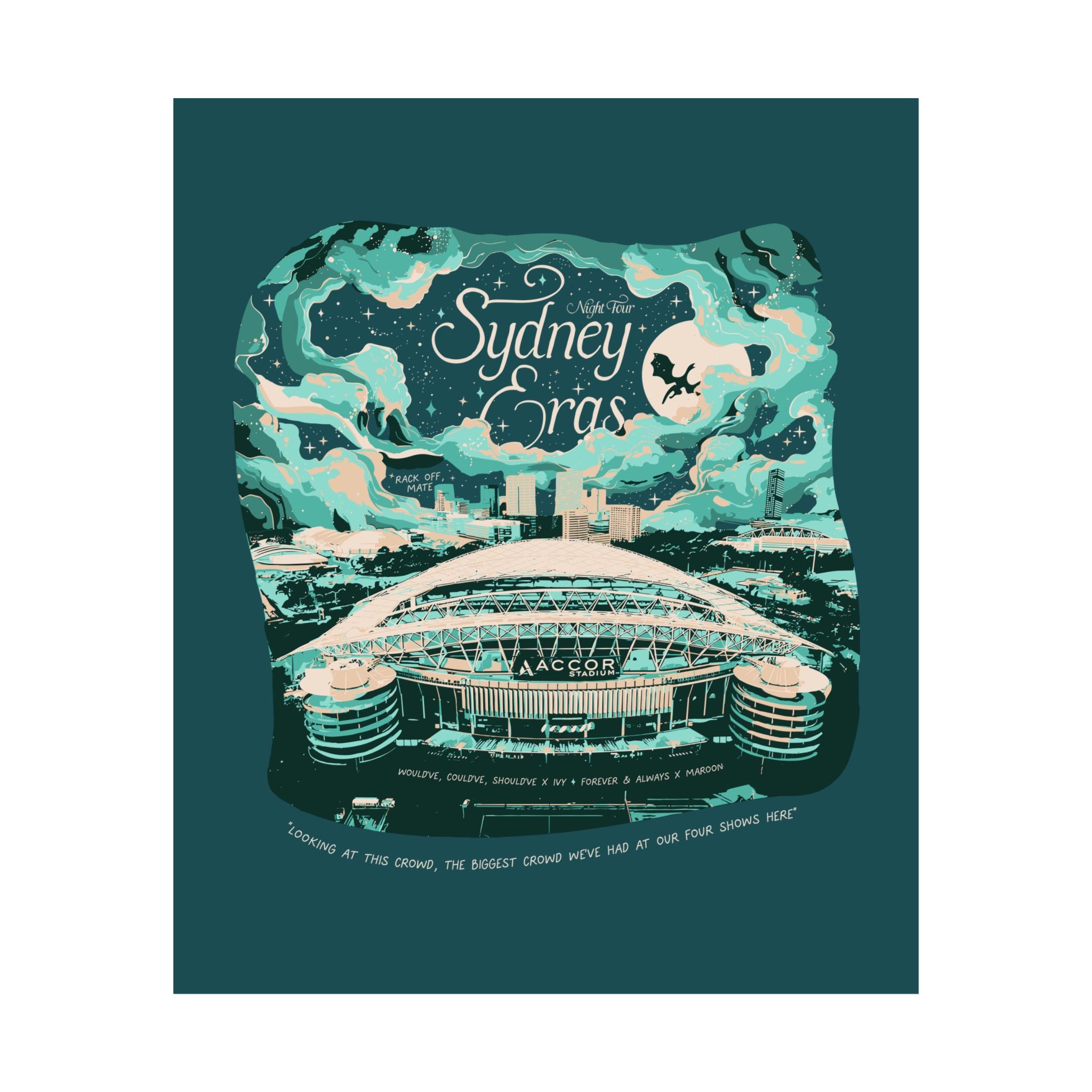 Emerald Night Four Sydney Eras Tour Poster