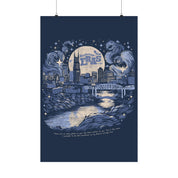 Night Two Nashville Eras Tour Skyline Navy Poster