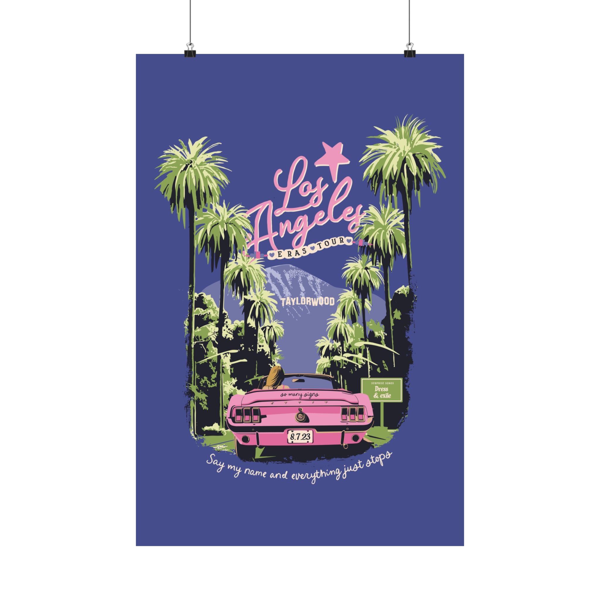 Los Angeles Eras Night Four Taylorwood Poster