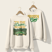 ’Tis the Damn Season Green Bay Crewneck in White