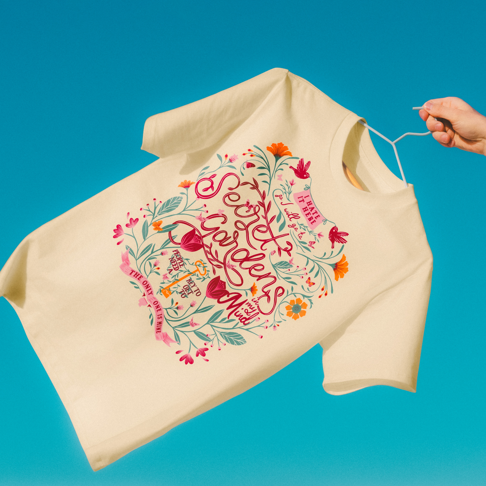 I Hate It Here Floral Secret Gardens Tee