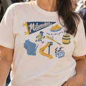 Milwaukee Forever Tee in Ivory, on model