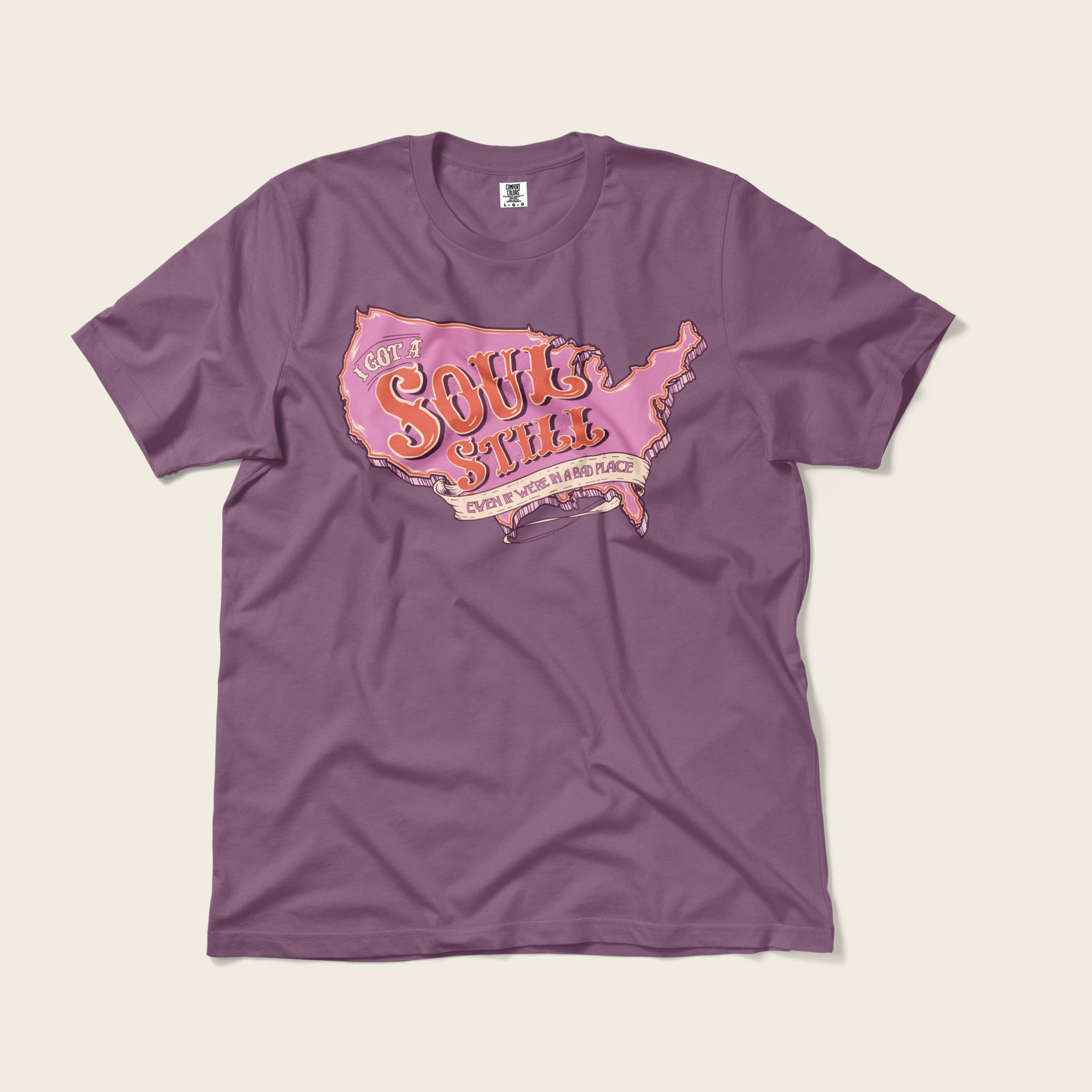I Got a Soul Still Tee in Berry