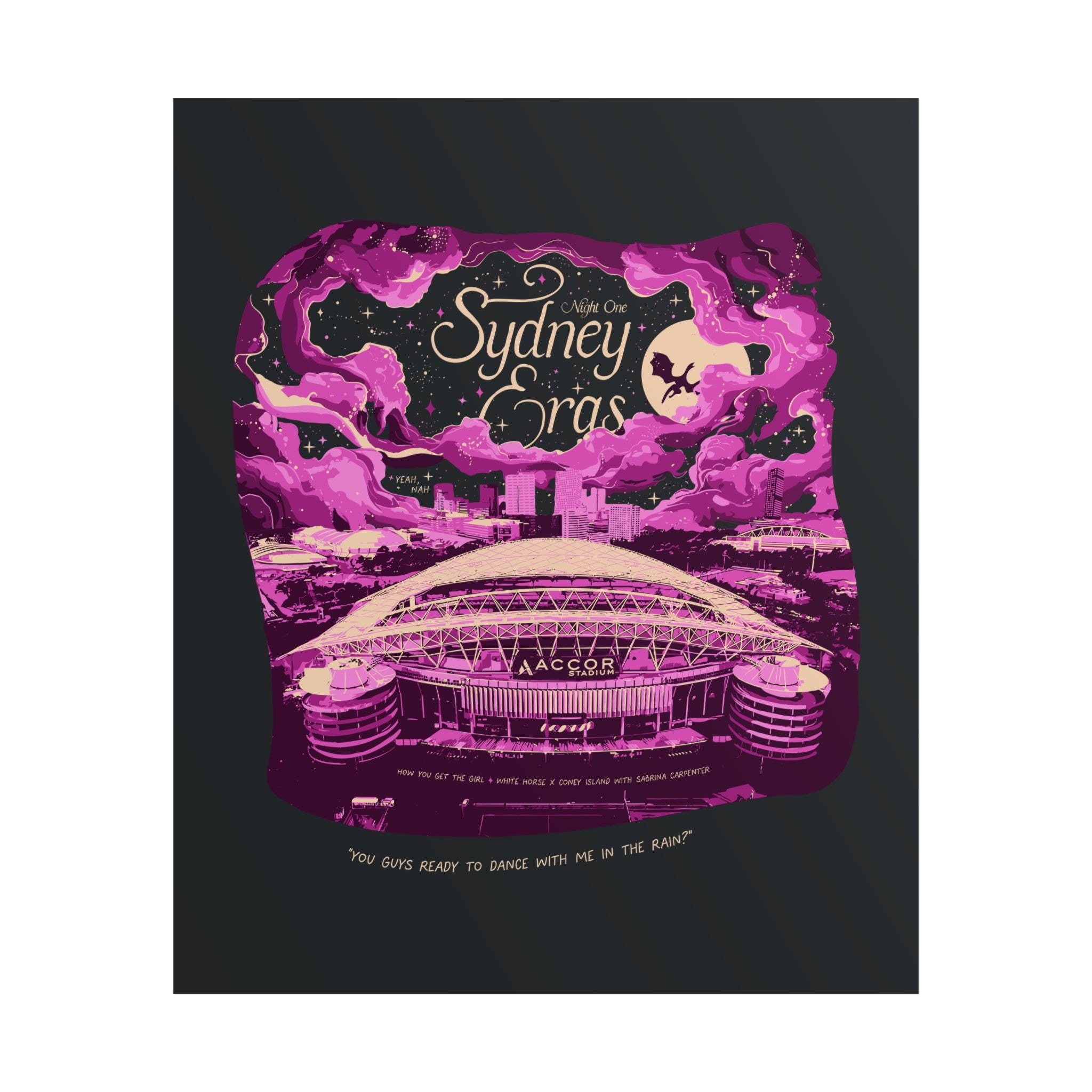 Black Night One Sydney Eras Tour Poster