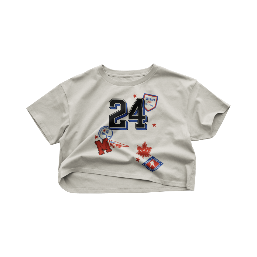 24 Varsity Crop Top