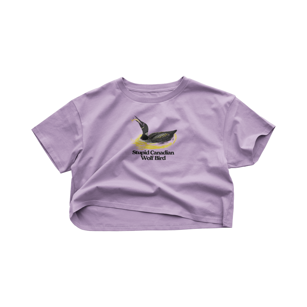 Stupid Canadian Wolf Bird Crop Top