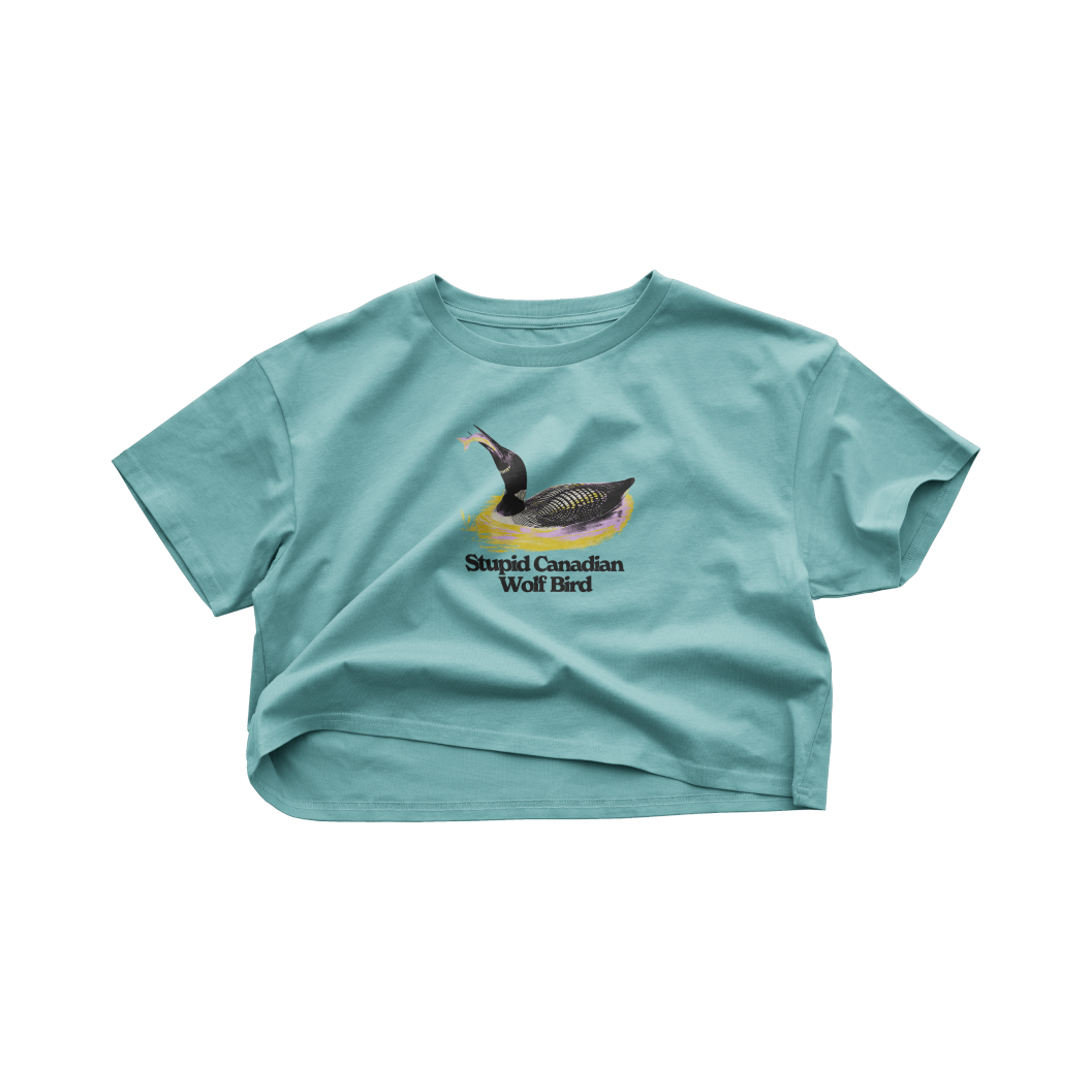 Stupid Canadian Wolf Bird Crop Top