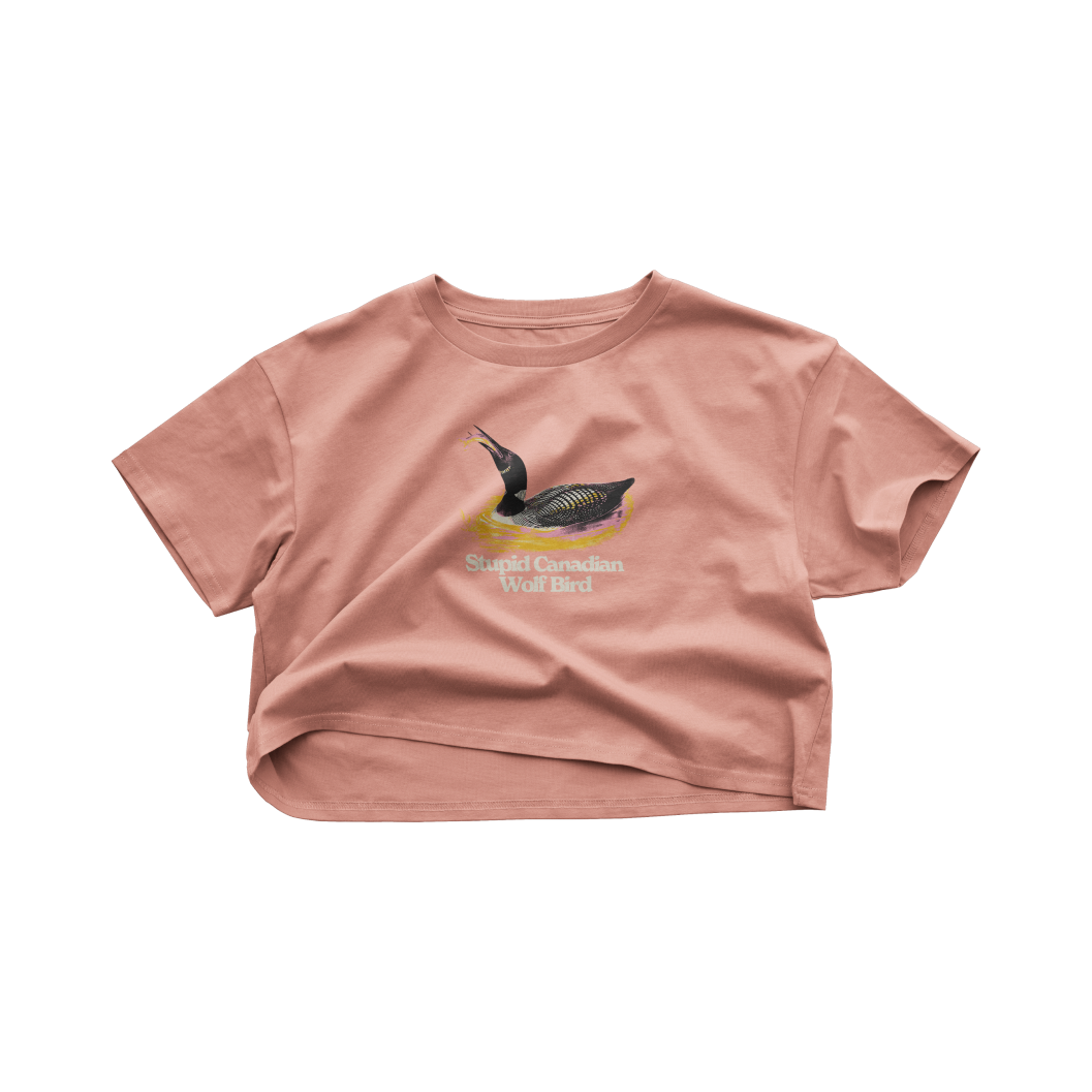 Stupid Canadian Wolf Bird Crop Top