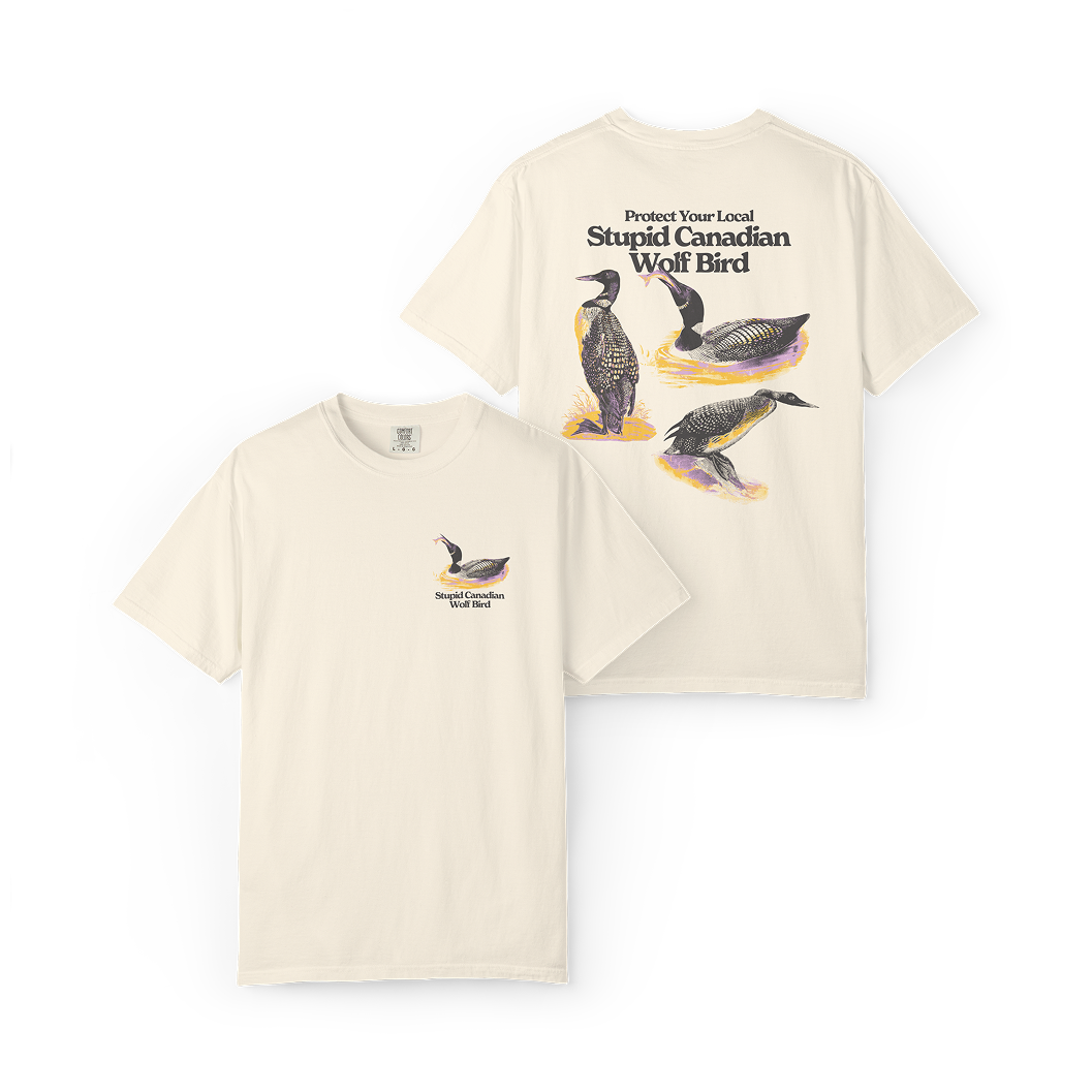 Stupid Canadian Wolf Bird Tee