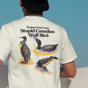 Stupid Canadian Wolf Bird Tee