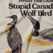 Stupid Canadian Wolf Bird Crewneck