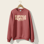 Buffalo Sundays Crewneck in Crimson