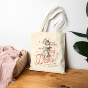 Deal With This Devil Canvas Tote Bag