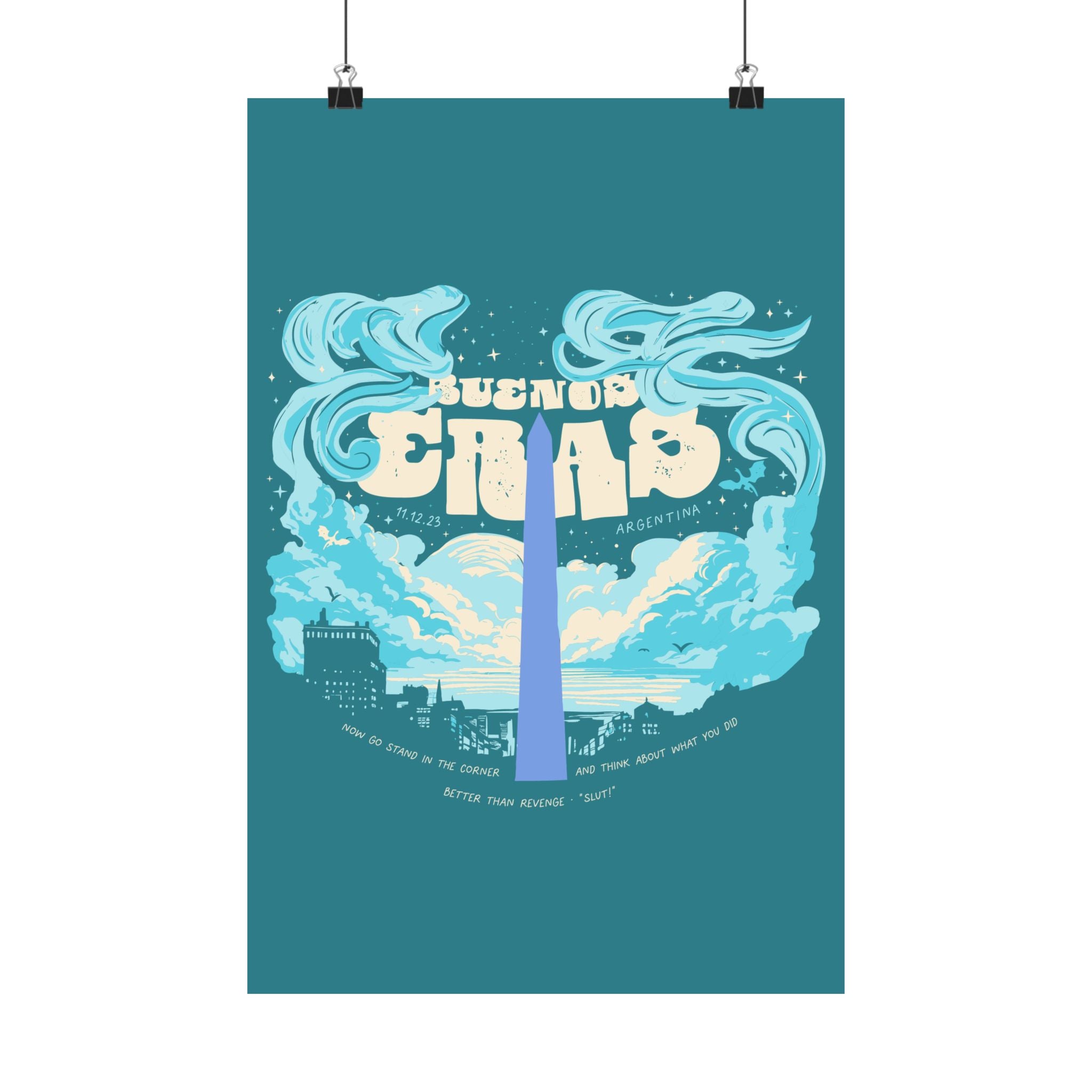 Blue Night Three Buenos Aires Eras Tour Poster