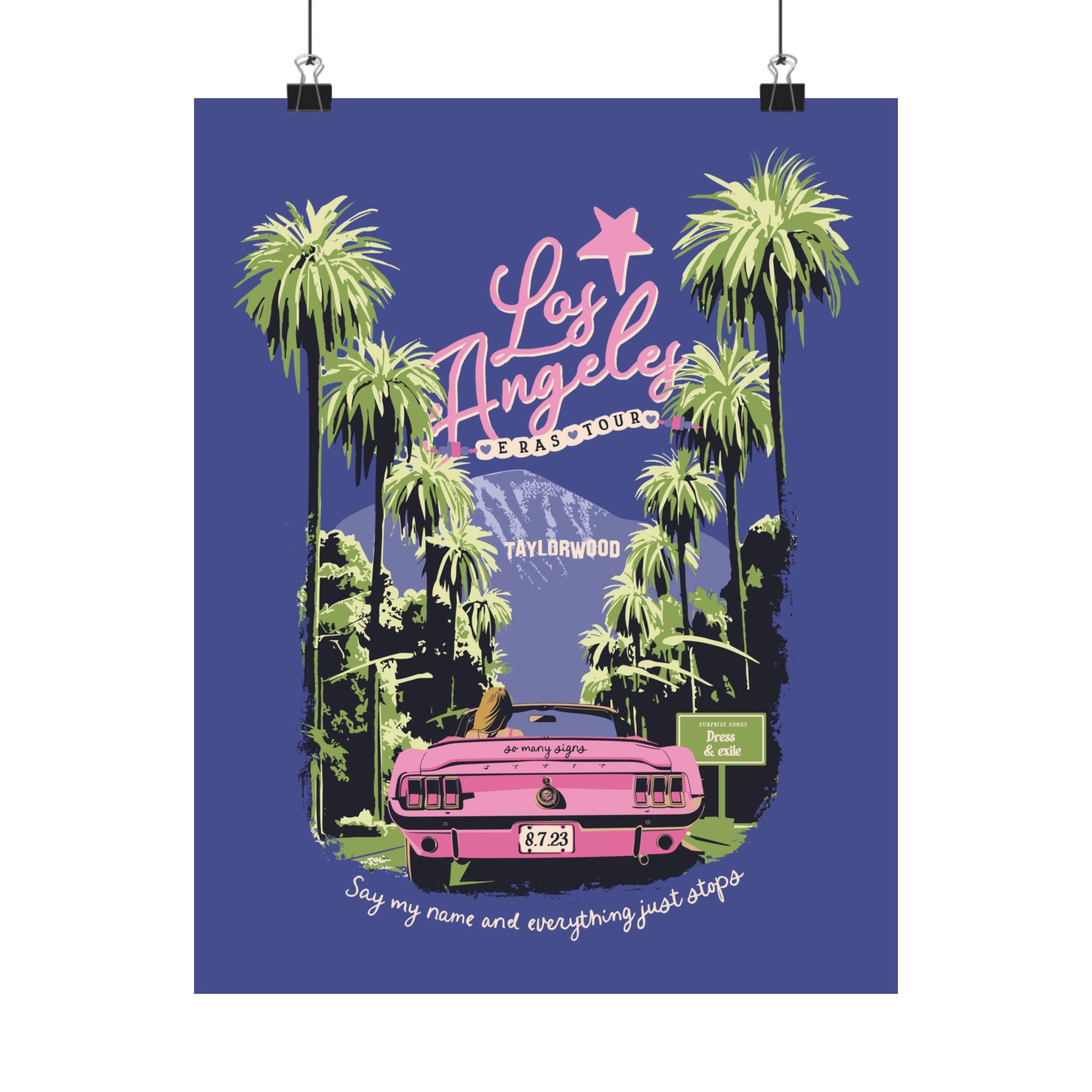 Los Angeles Eras Night Four Taylorwood Poster