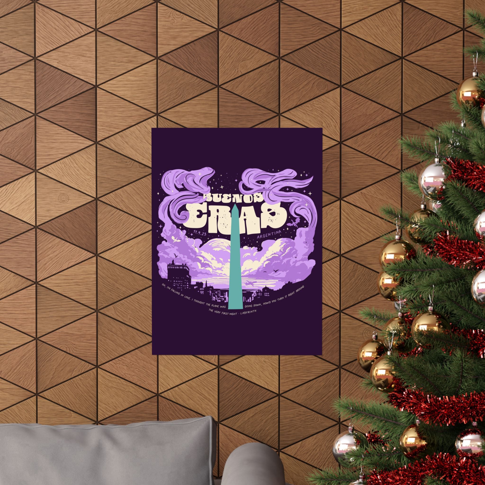 Purple Night One Buenos Aires Eras Tour Poster