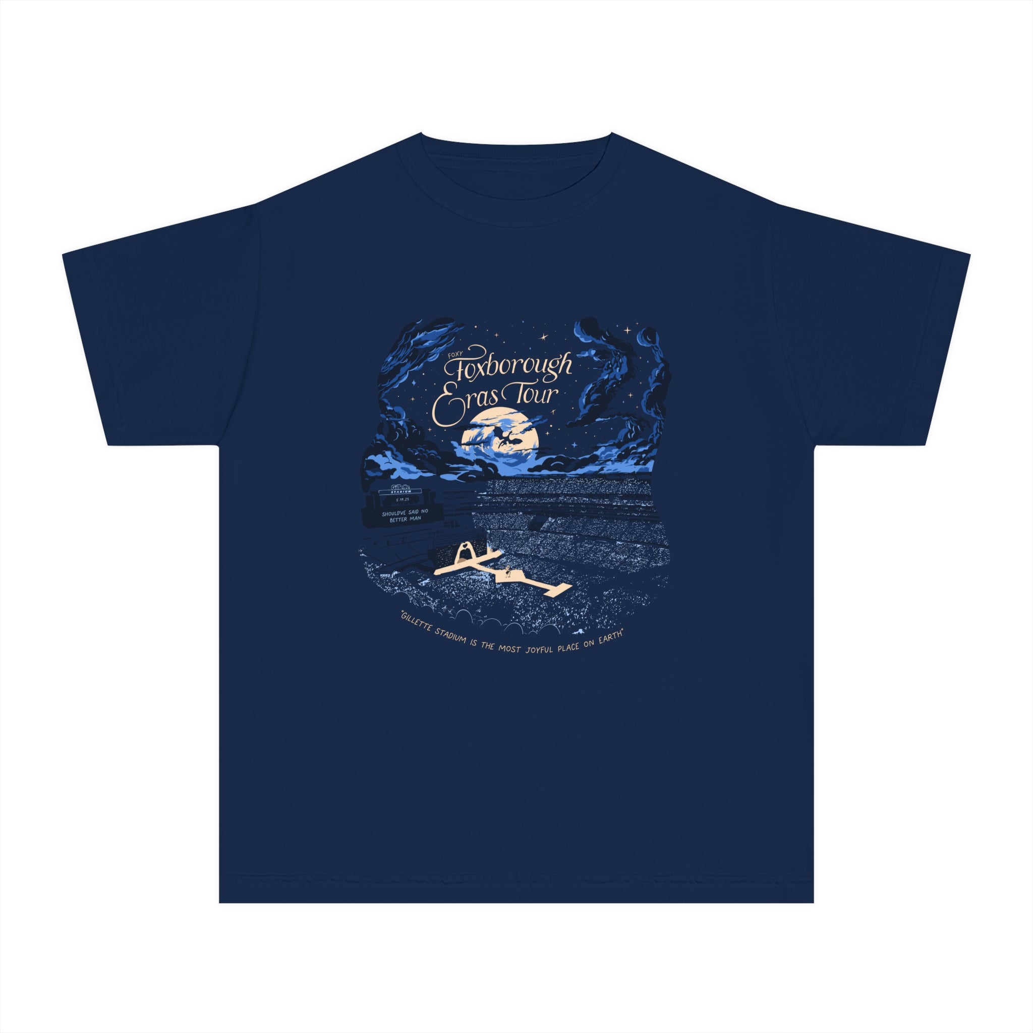 Night One Foxborough Eras Gillette Stadium Youth Midweight Tee